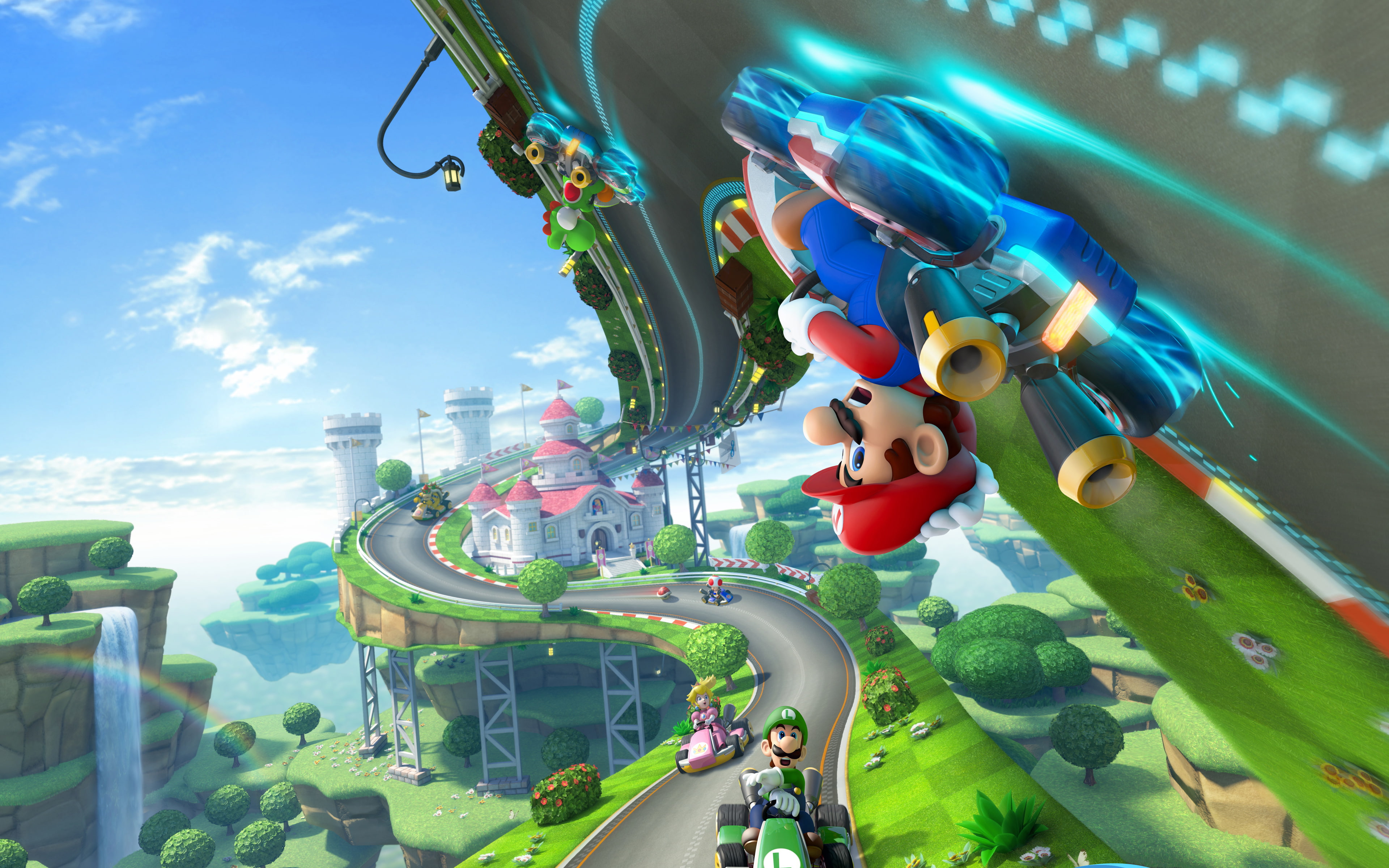 4K, Kart, Mario, k, HD Wallpaper