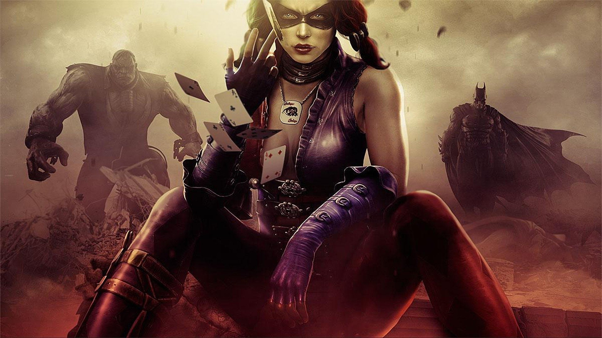 dc, quinn, Hulk, harley, Injustice: Gods Among Us, Injustice, Batman, digital, 1080P, HD Wallpaper