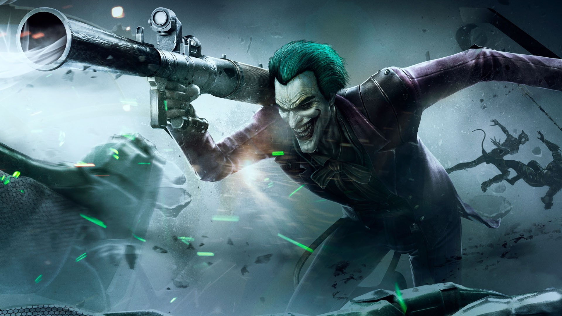 sport, men, Joker, industry, occupation, Injustice Gods Among Us, indoors, full length, clothing, motion, people, working, underwater, tank, video games, HD Wallpaper
