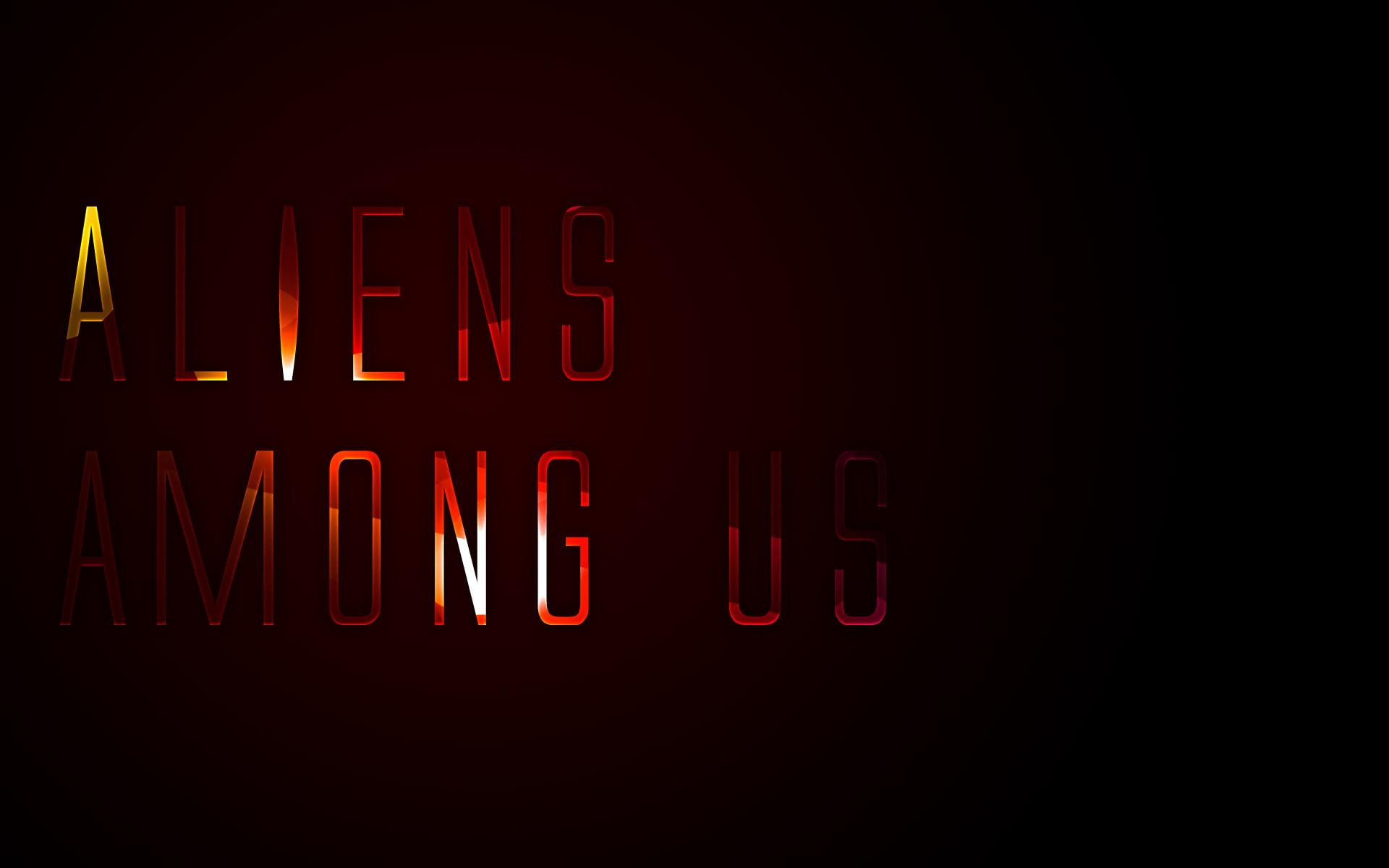 3d and abstract, space, aliens, lights, among, text, us, colors, 1080P, HD Wallpaper