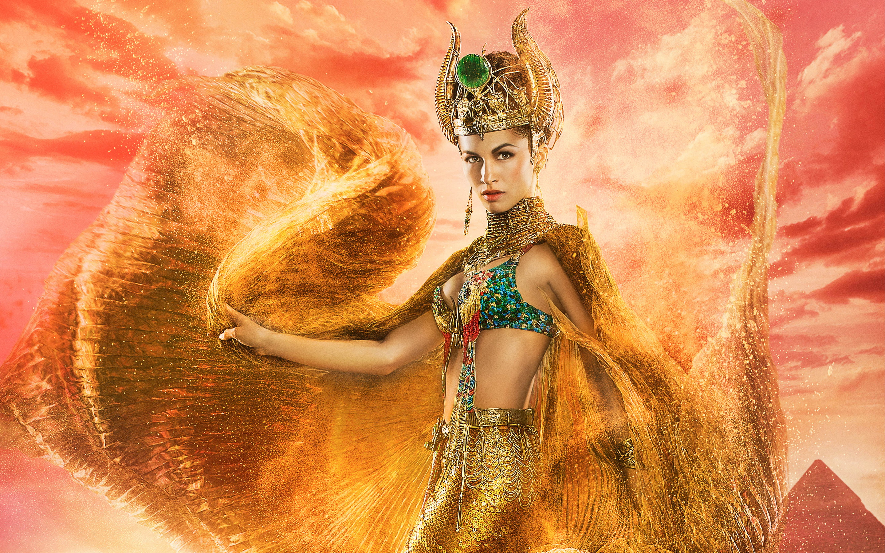dancing, Egypt, Goddess, Gods, creativity, beauty, adult, females, lifestyles, gold colored, young adult, women, beautiful woman, portrait, arts culture and entertainment, HD Wallpaper