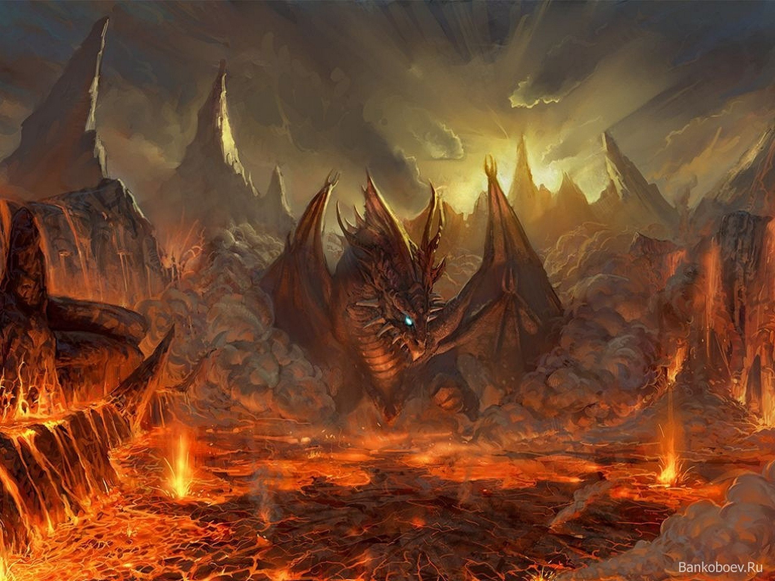 2K, Lineage II, fire, HD Wallpaper