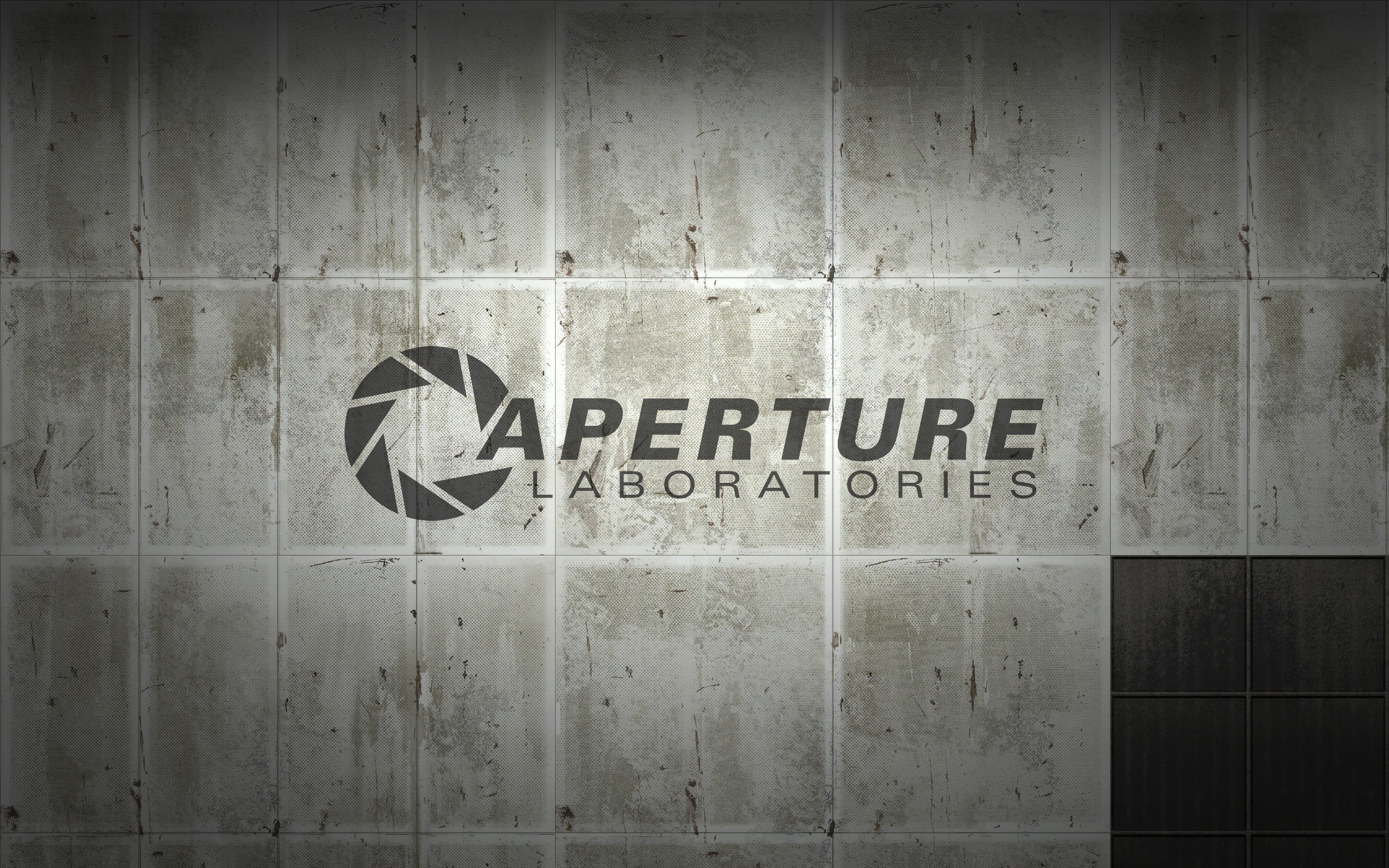 2K, Aperture Laboratories, wall, HD Wallpaper