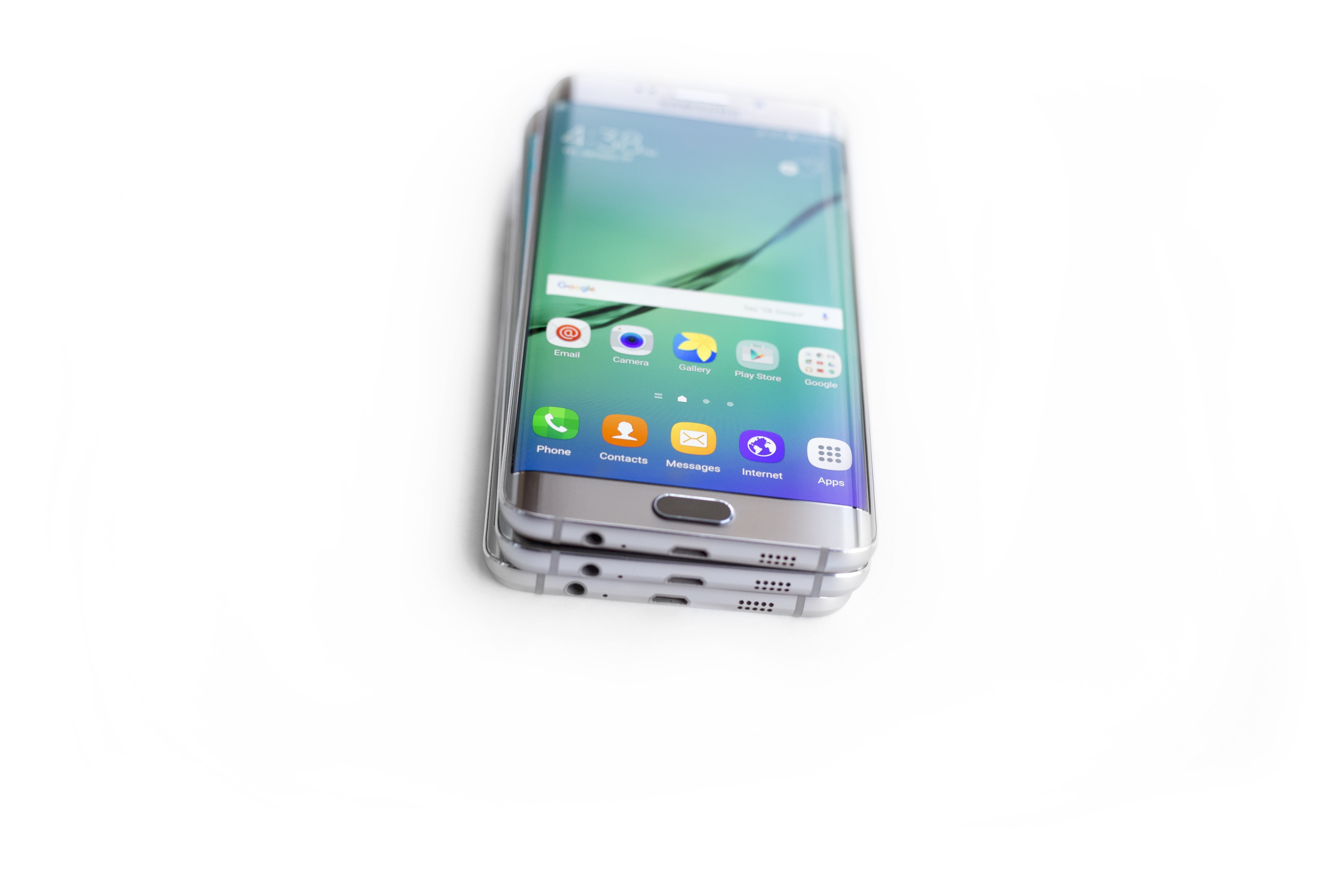 mobile phone, mobile app, samsung galaxy s6 edge plus, number, stacked phones, day, portable information device, technology, internet, indoors, communication, HD Wallpaper