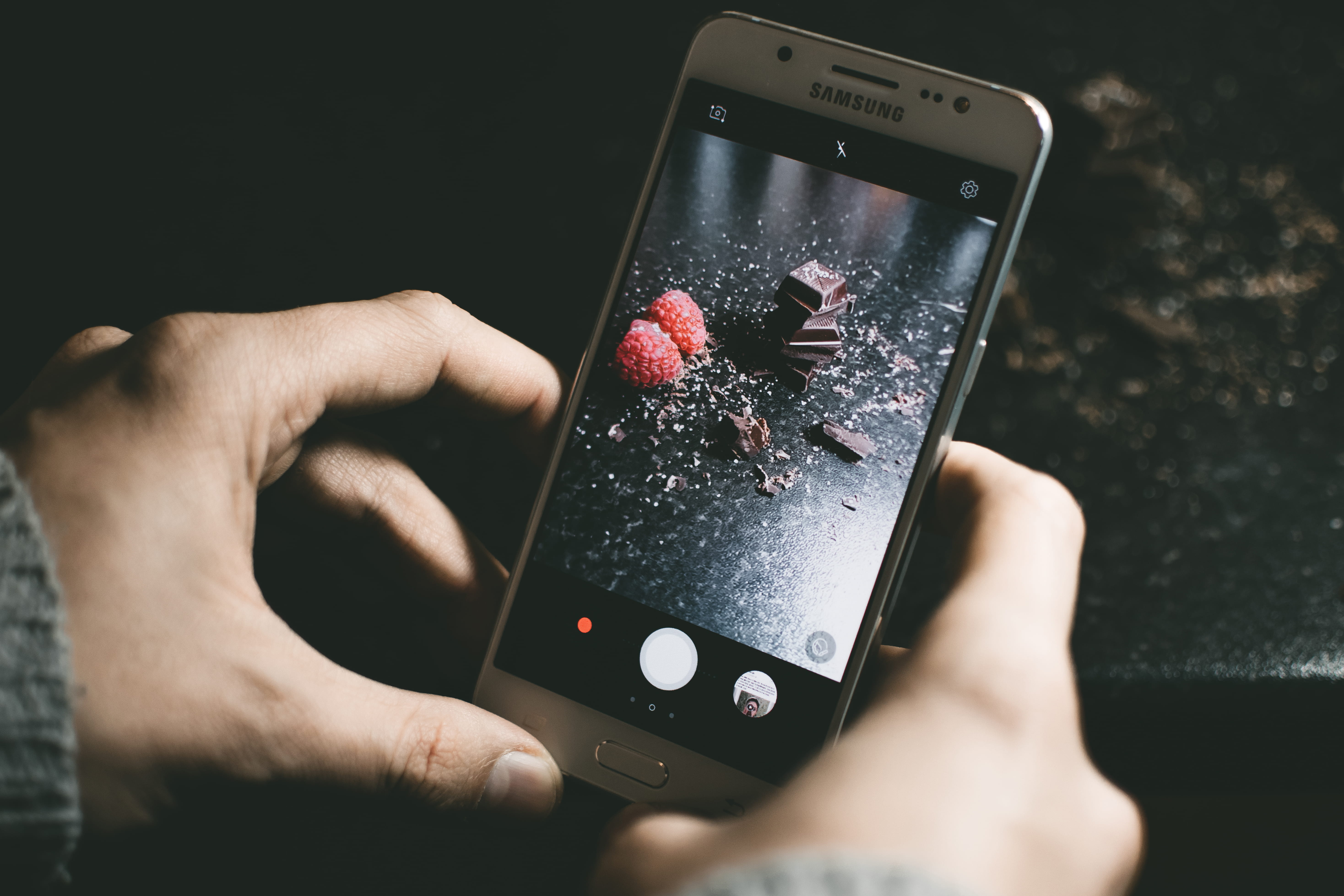 cell phone, touch, picture, samsung, lifestyles, close-up, portable, outdoors, chocolate, finger, taking picture, using phone, hand, human body part, chocolates, HD Wallpaper