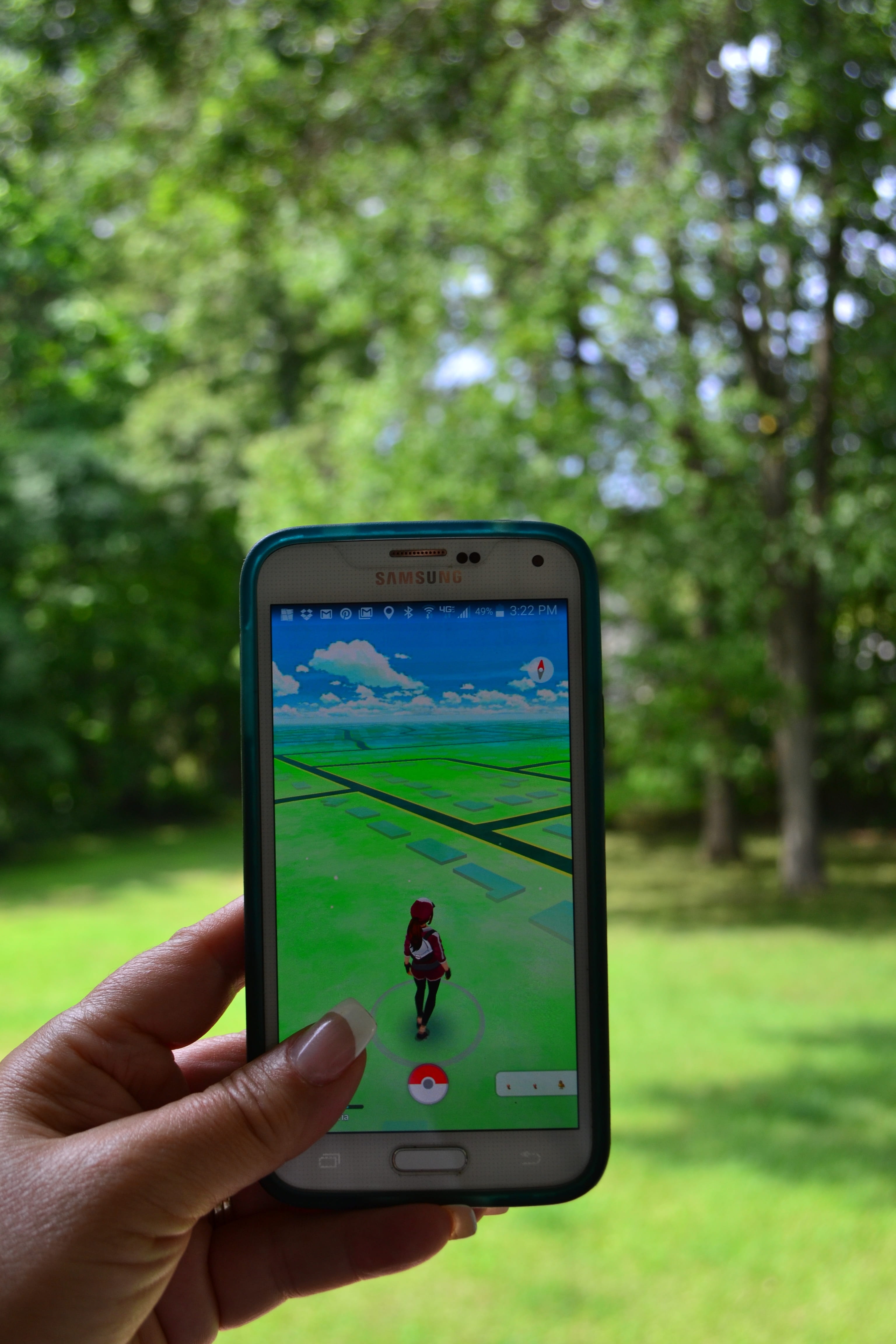 technology, french manicure, hold, screen, samsung, plant, pokemongo, mini, video game, manicure, one person, cellphone, cellular, virtual game, mobile, Phone HD Wallpaper