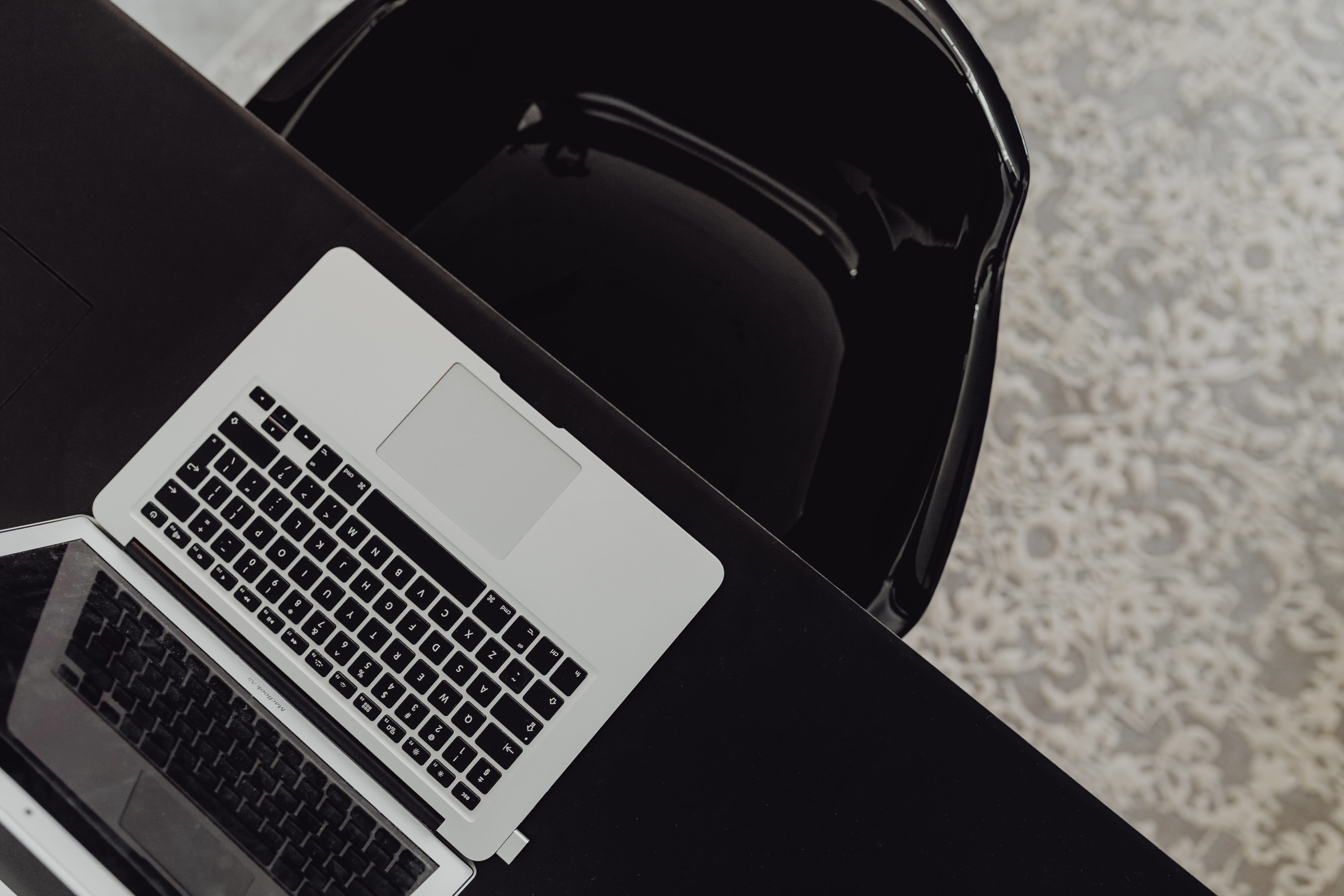 keyboard, working, indoors, tech, macbook, home, communication, still life, workspace, connection, global communications, computer equipment, black color, HD Wallpaper