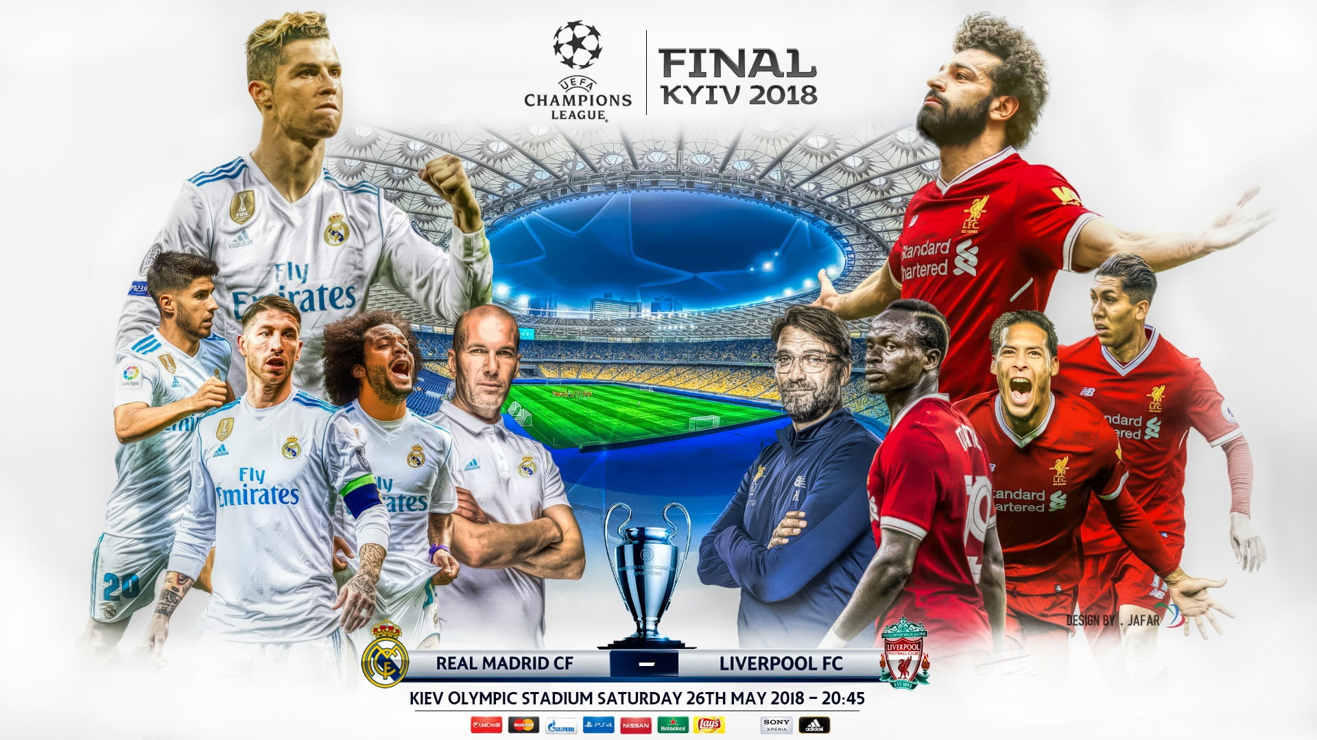 The final, Kiev, Real Madrid, 1080P, 2018, poster, football, Liverpool, Champions League, HD Wallpaper