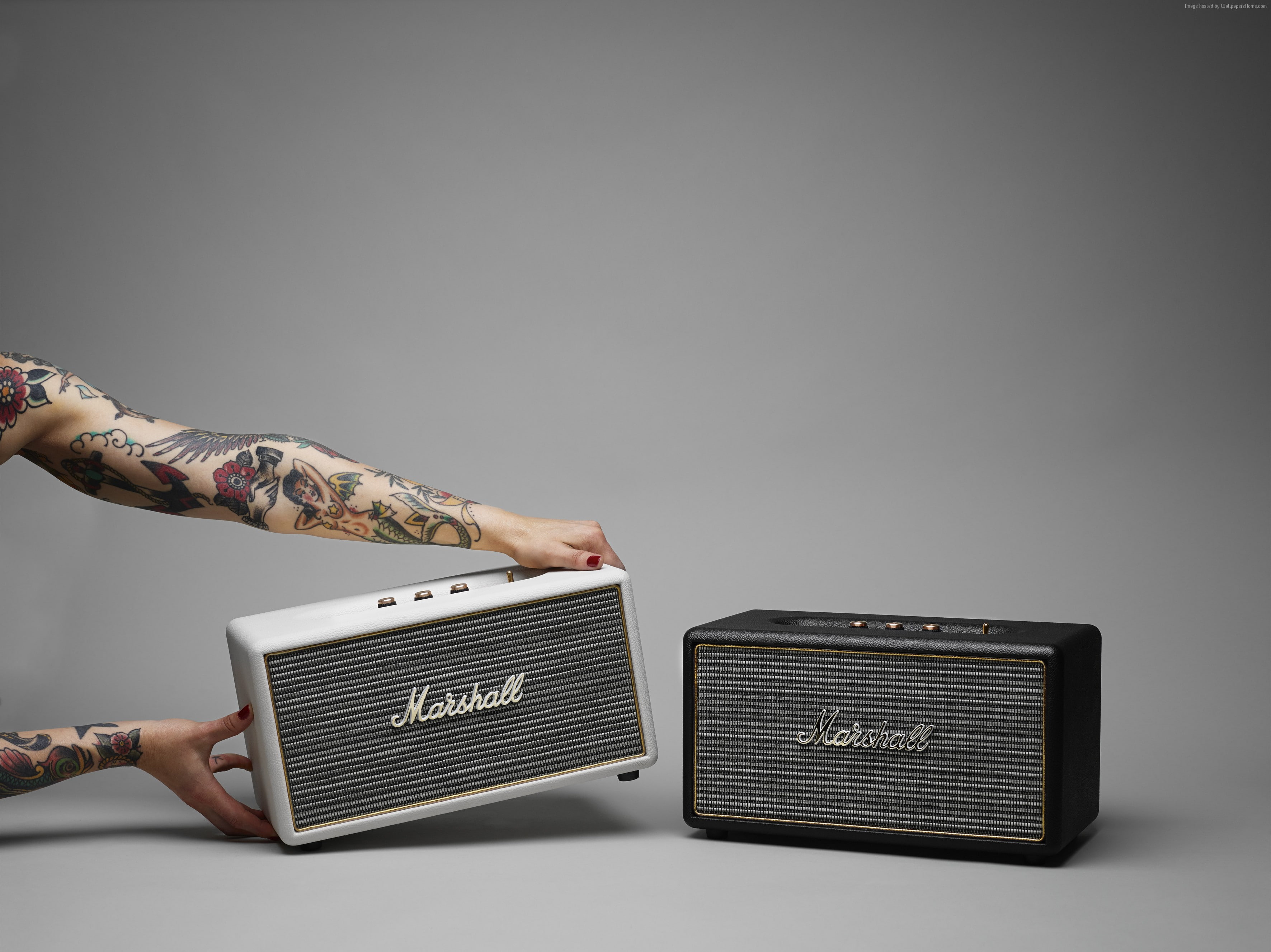 speaker, retro, bluetooth, review, unboxing, nostalgia, stereo, headphones, 2K, Marshall Stanmore, HD Wallpaper