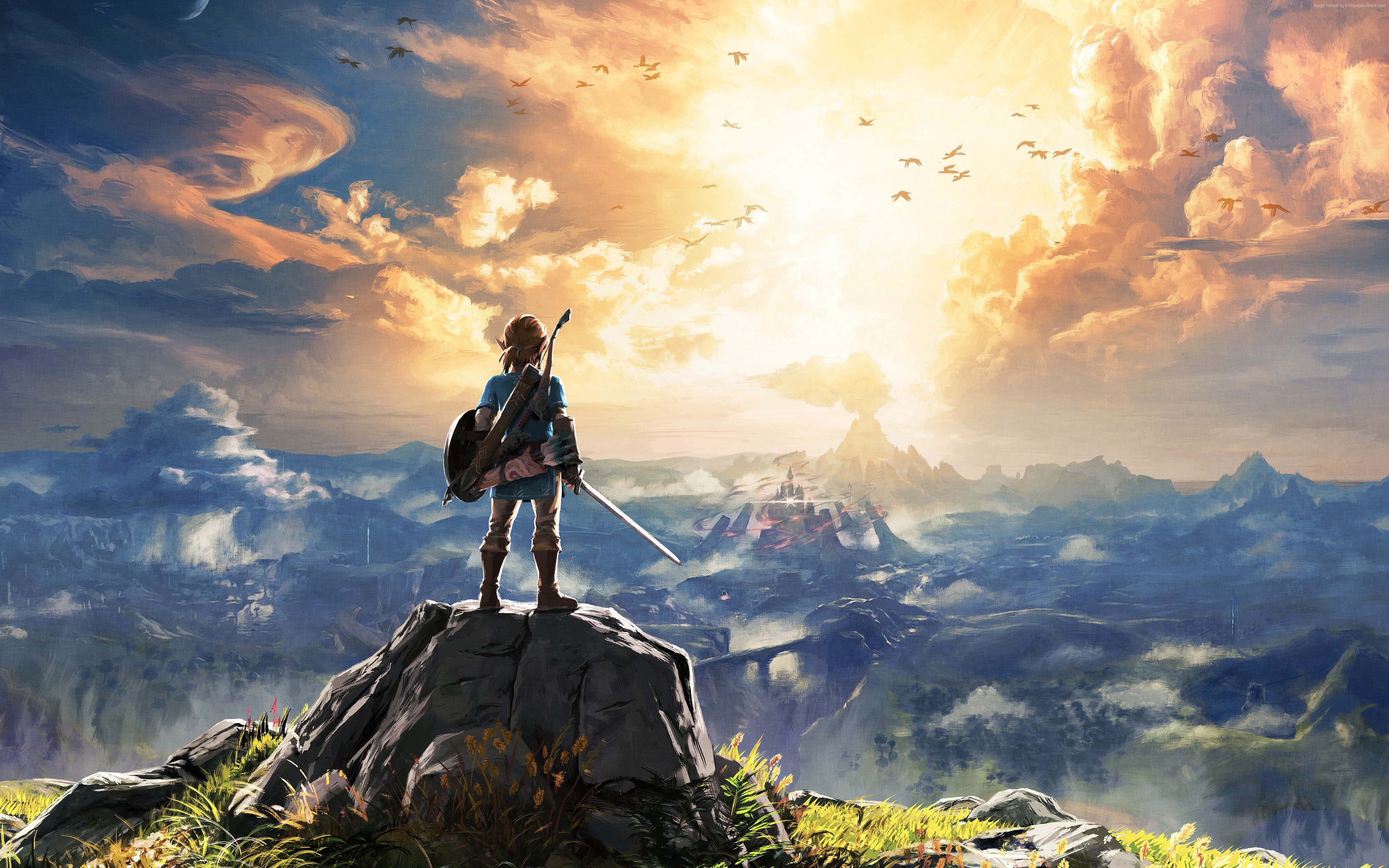 The Legend of Zelda: Breath of the Wild, Wii U, NX, best games, 4K, monster, HD Wallpaper
