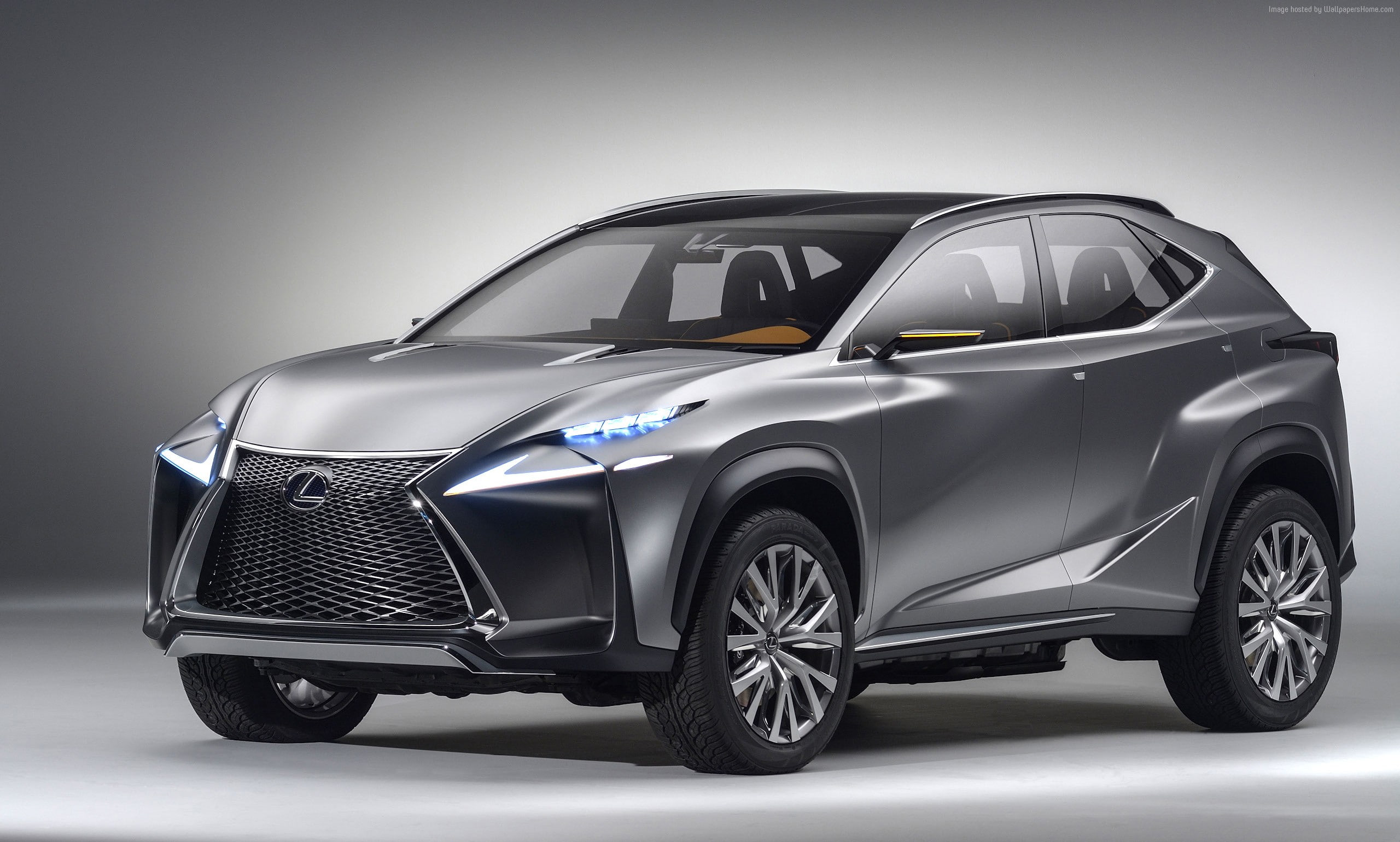 2K, Silver, Hybryd, SUV, Lexus LF NX, HD Wallpaper