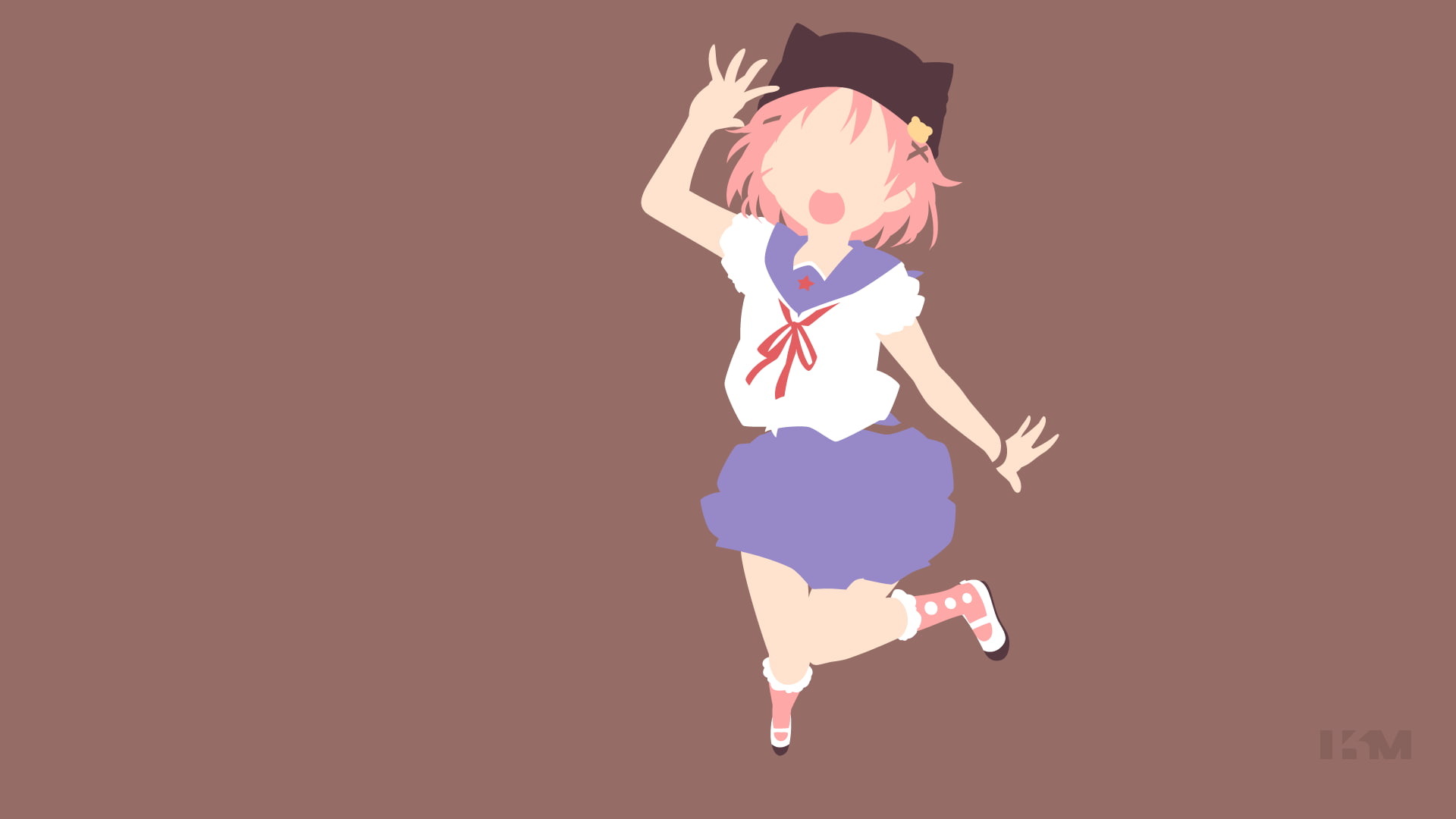 standing, mammal, colored background, side view, anime girls, indoors, creativity, holding, copy space, cut out, care, studio shot, representation, women, HD Wallpaper