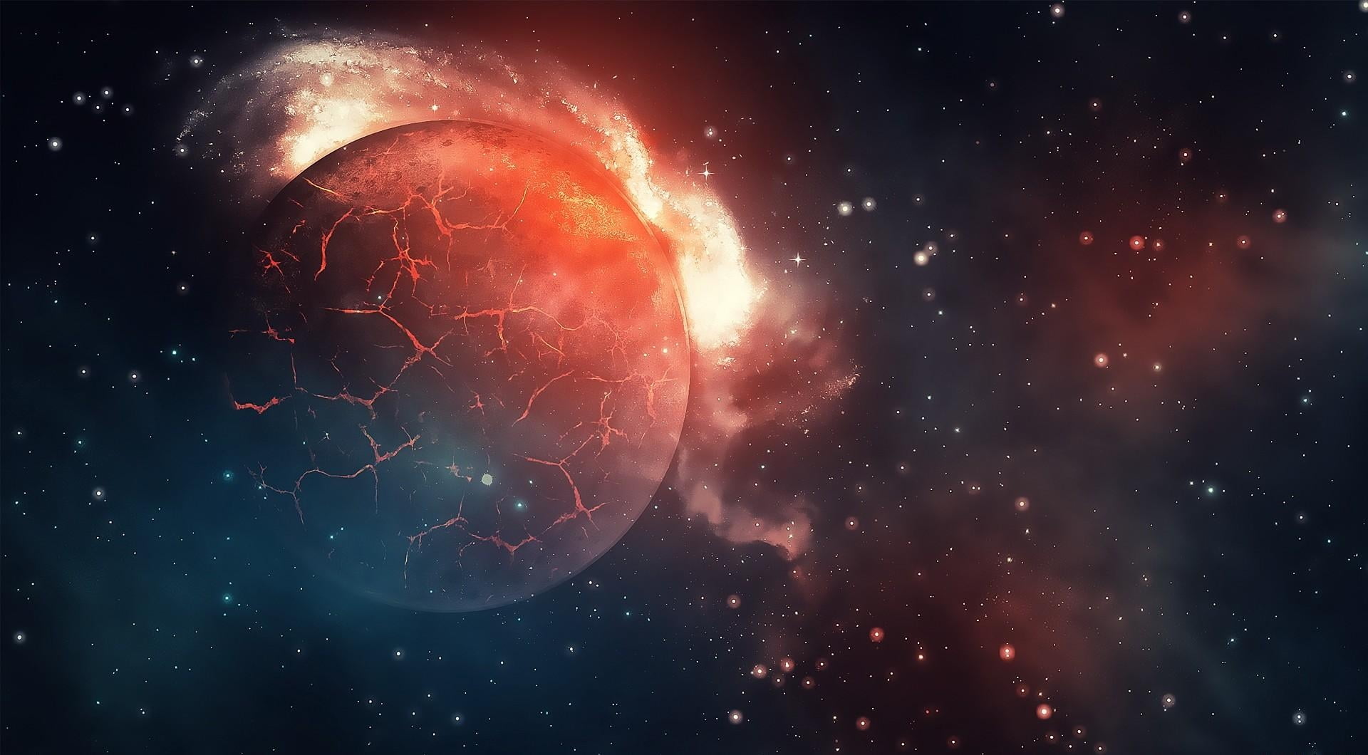 scenics - nature, star Field, nature, planet - Space, composite image, supernova, mystery, fantasy, futuristic, milky Way, earth, solar system, satellite, HD Wallpaper