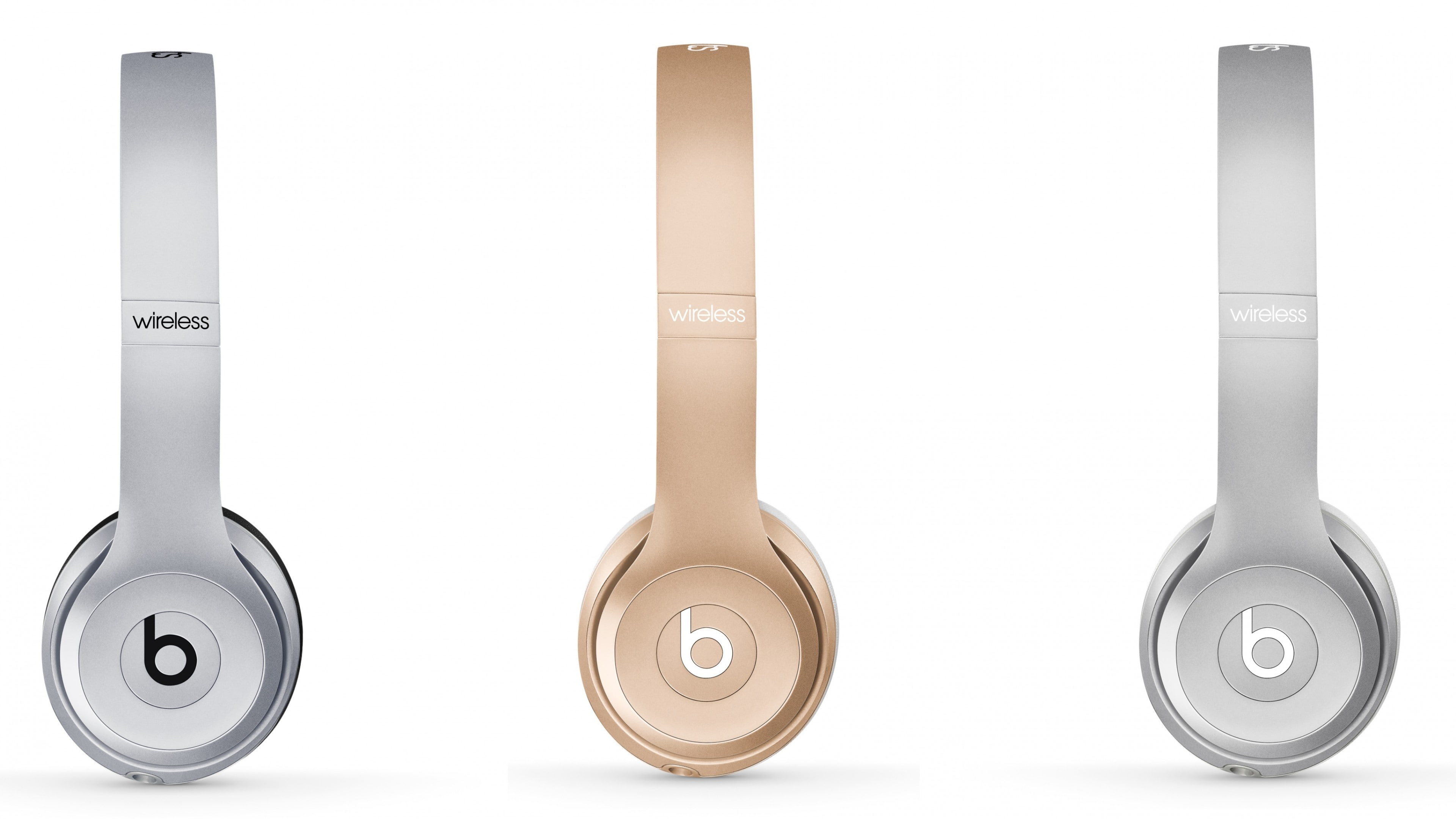 Iphone, apple, dr. Dre, headphones, silver, two, 4K, beats, Wireless headphones, Beats Solo 3, wireless, gold, HD Wallpaper