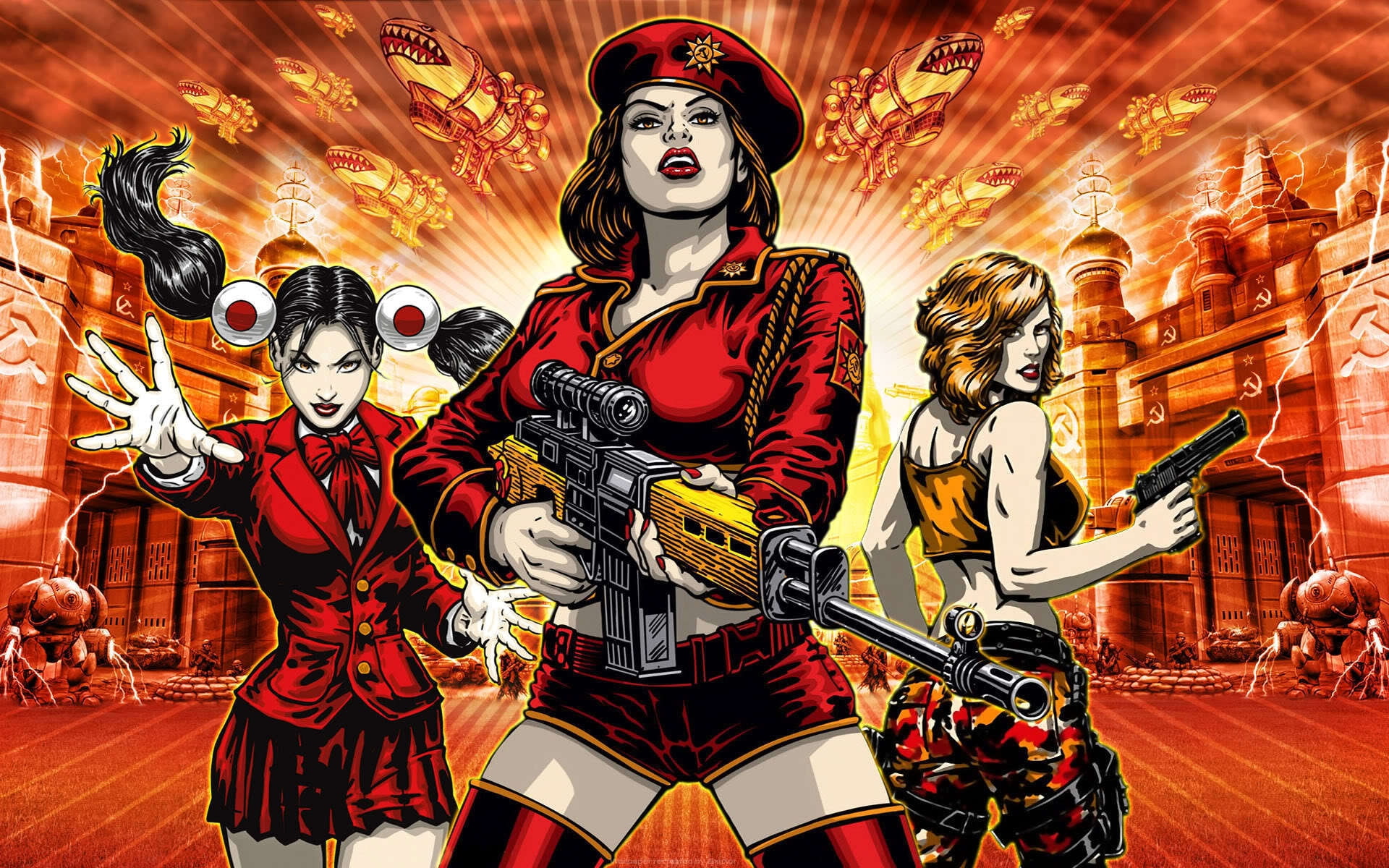 fight, alert, 1080P, red, games, HD Wallpaper