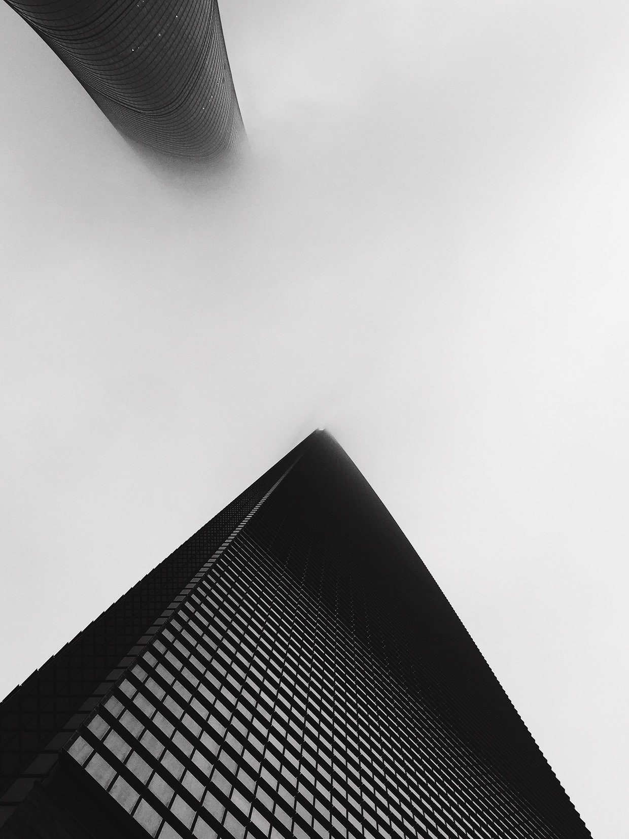 copy space, no people, built structure, skyscraper, outdoors, day, sky, shape, material minimal, 720P, city, pattern, building, triangle shape, low angle view, Phone HD Wallpaper