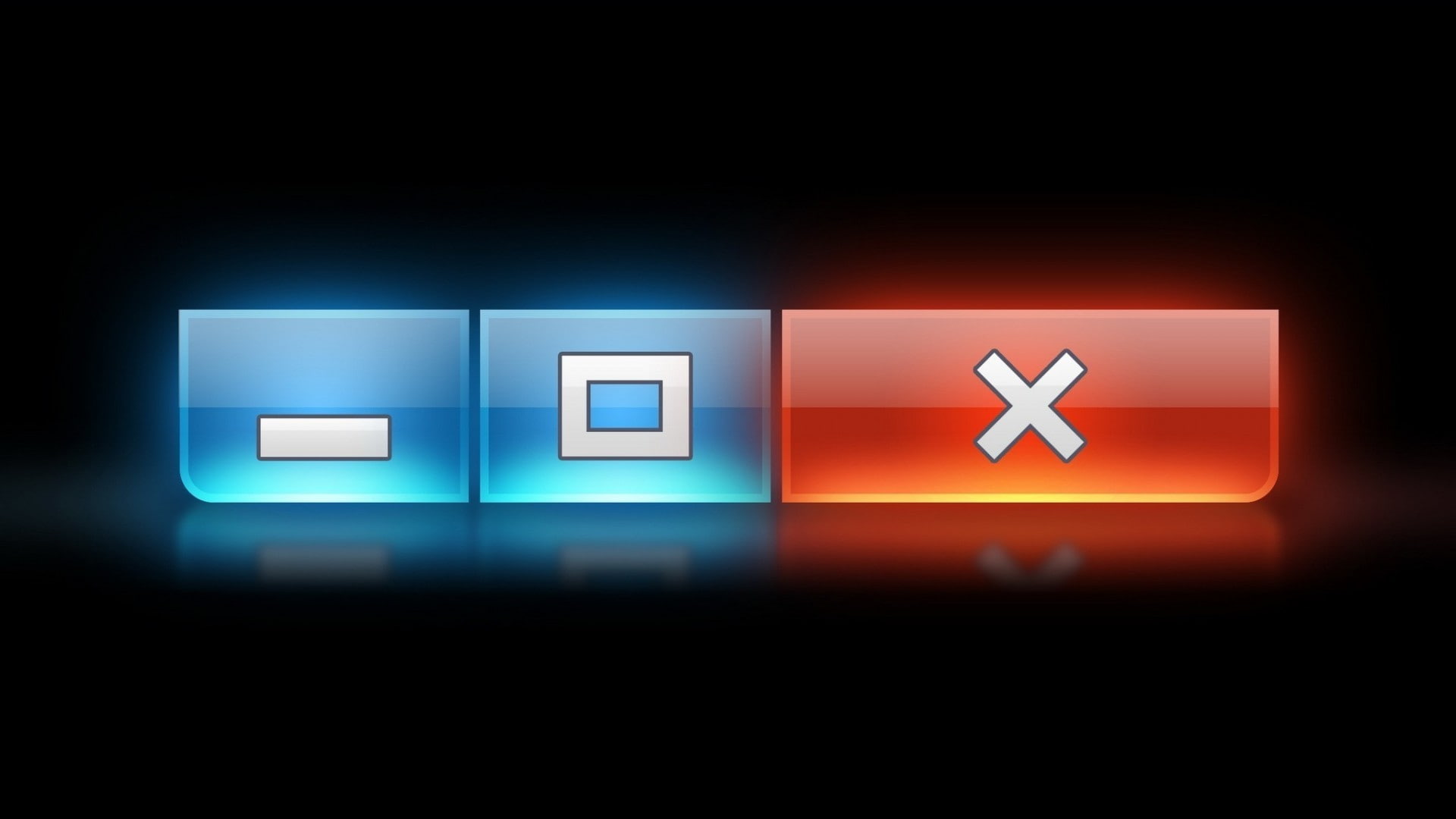 Windows 7, operating system, 1080P, digital art, red, blue, HD Wallpaper