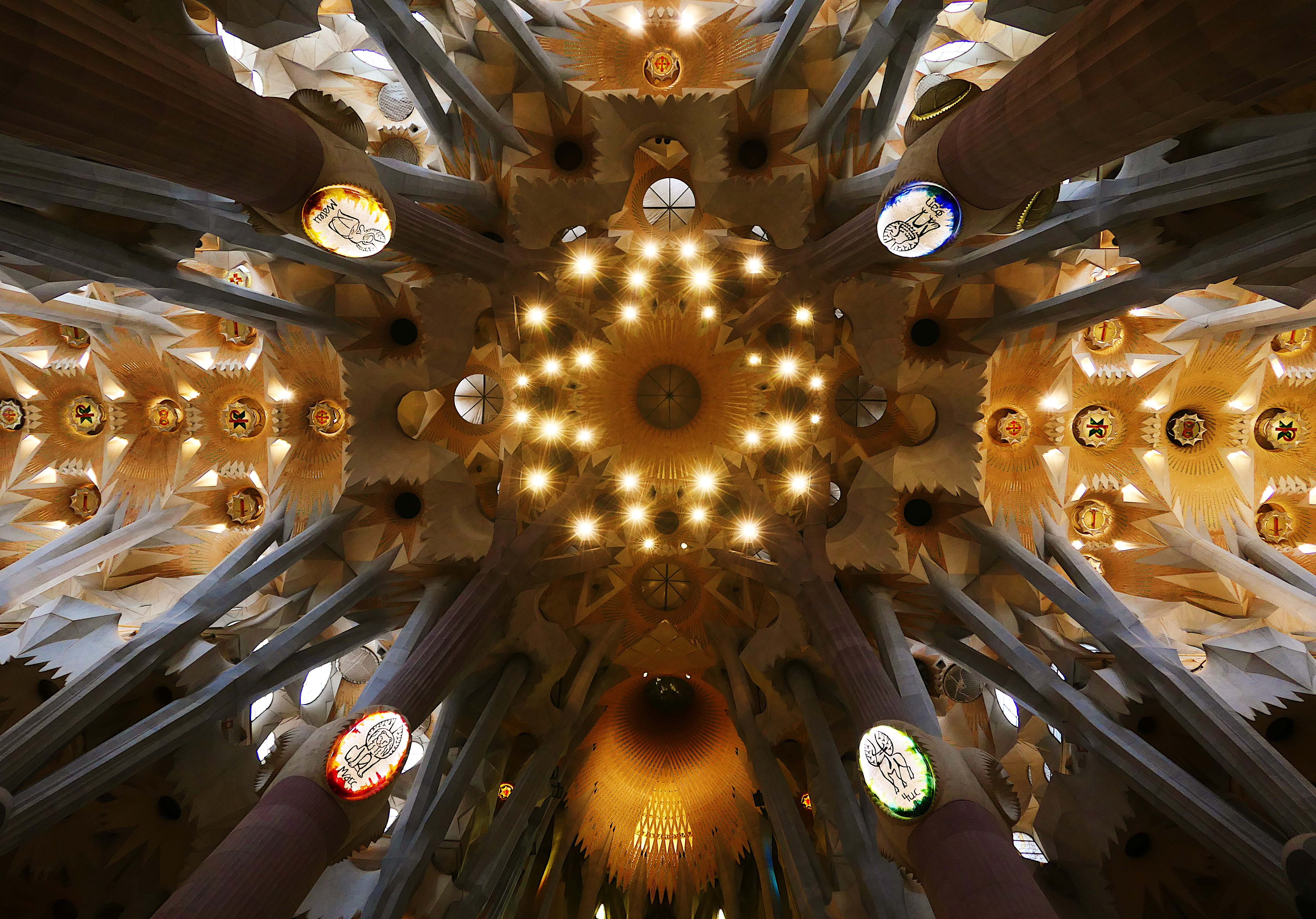 lighting equipment, hanging, 5K, ceiling, decoration, lighting, architecture and art, indoors, housing, spirituality, vault ceiling, illuminated, design, HD Wallpaper
