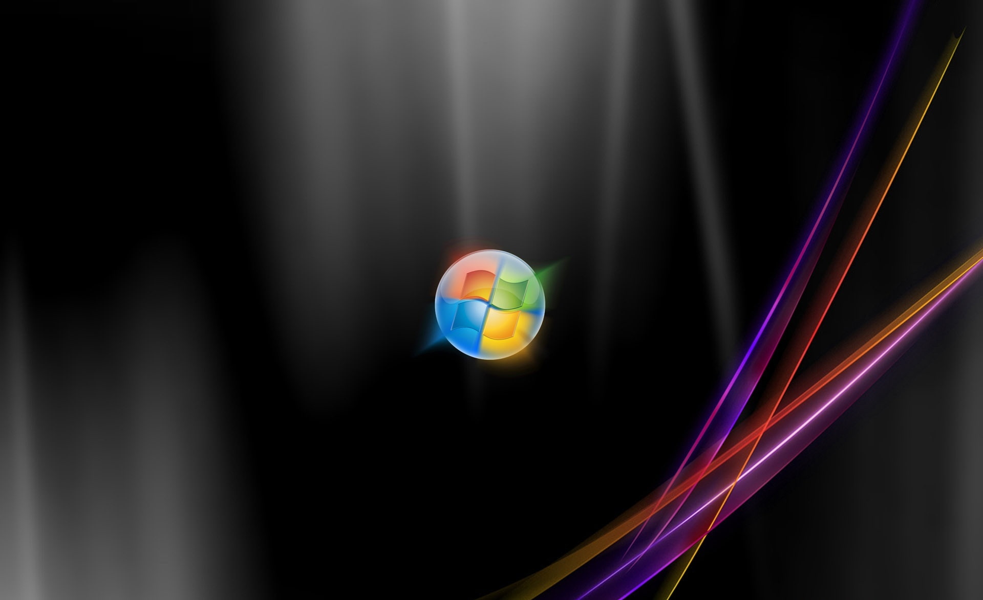 desktop, close-up, nature, light trail, purple, light beam, long exposure, multi colored, indoors, black, black background, Windows Vista, sphere, HD Wallpaper