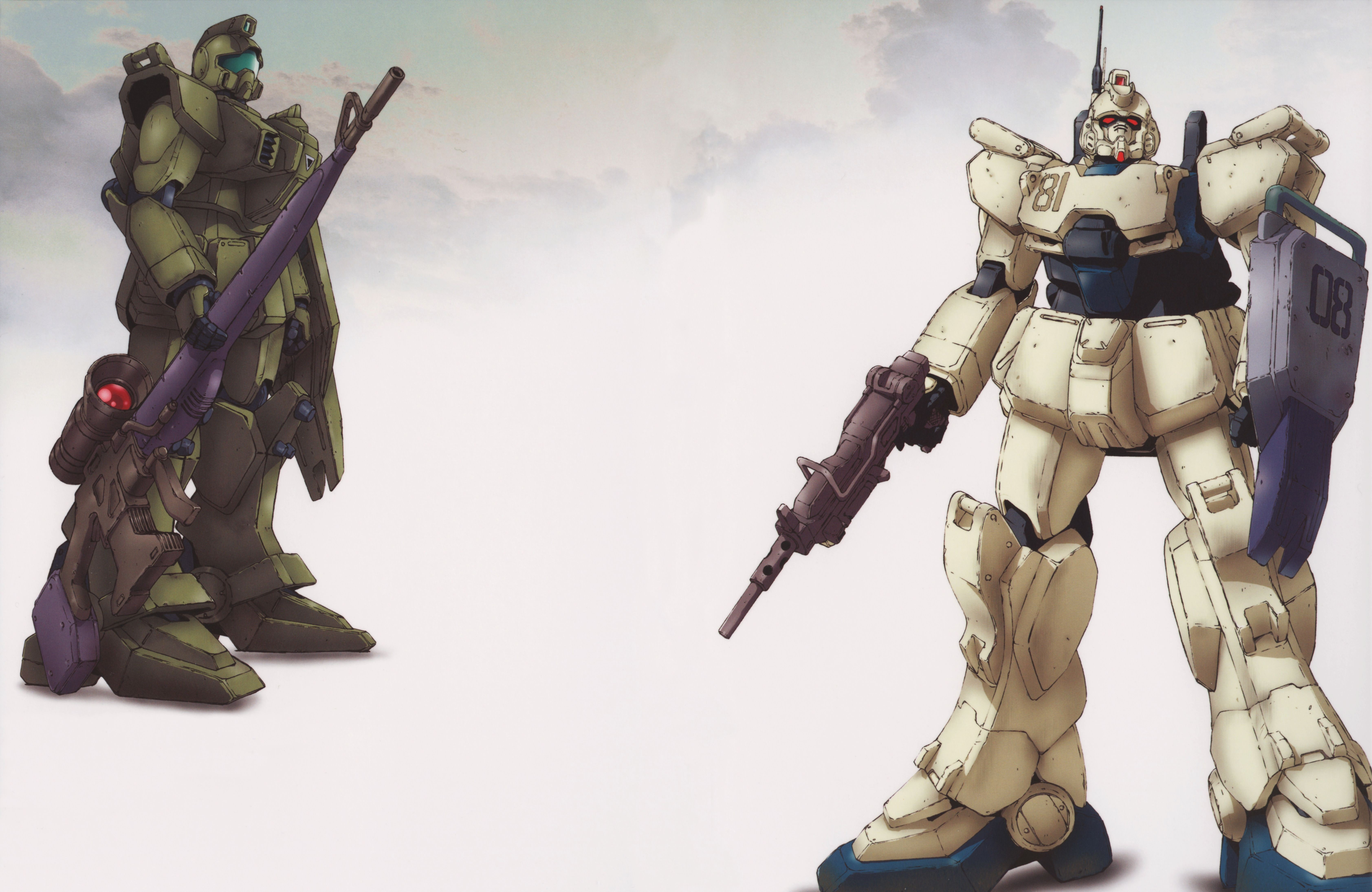 anime, government, figurine, still life, Mobile Suit Gundam: The 08th MS Team, futuristic, human representation, armed forces, studio shot, white background, HD Wallpaper