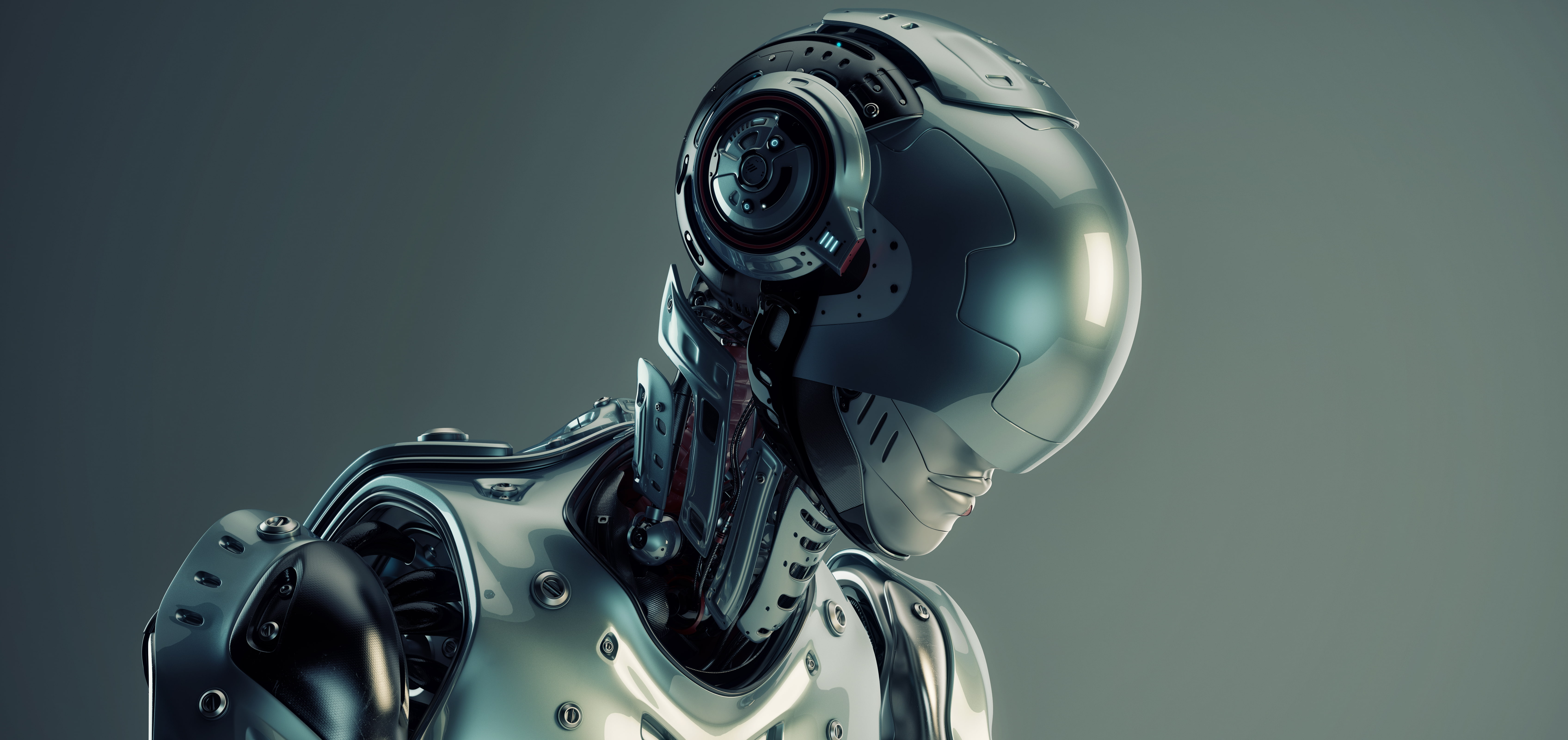 pearls, head, cyborg, humanoid robot, 5K, HD Wallpaper