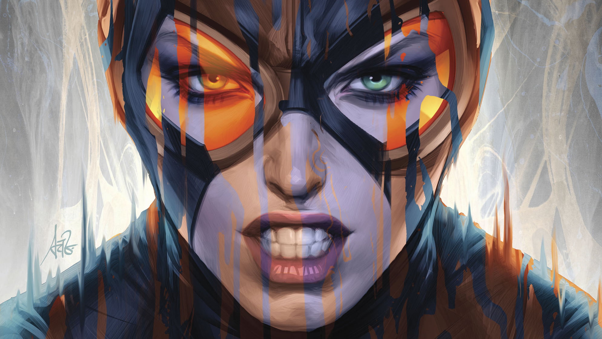 Face, Comics, Catwoman, Green Eyes, DC Comics, 1080P, Girl, HD Wallpaper