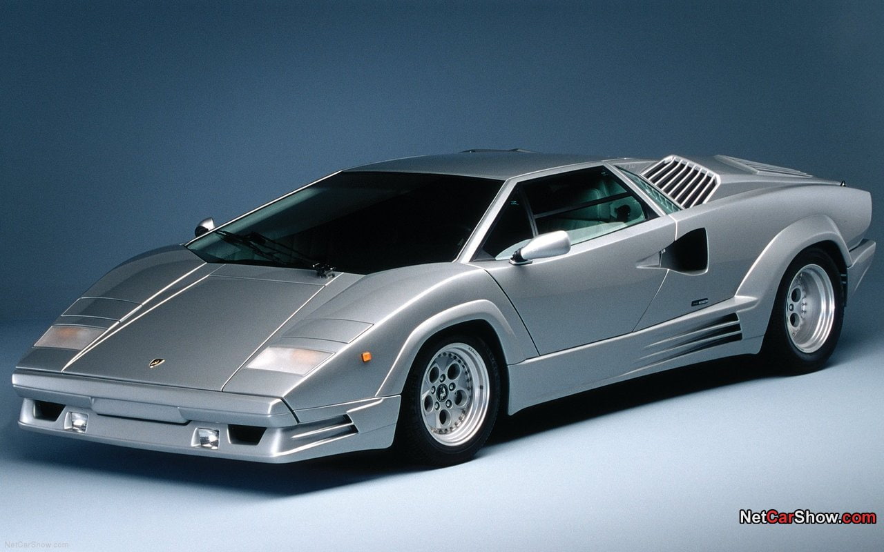 th, Countach, Lamborghini, 1989, art, anniversary, 720P, cars, hd, HD Wallpaper