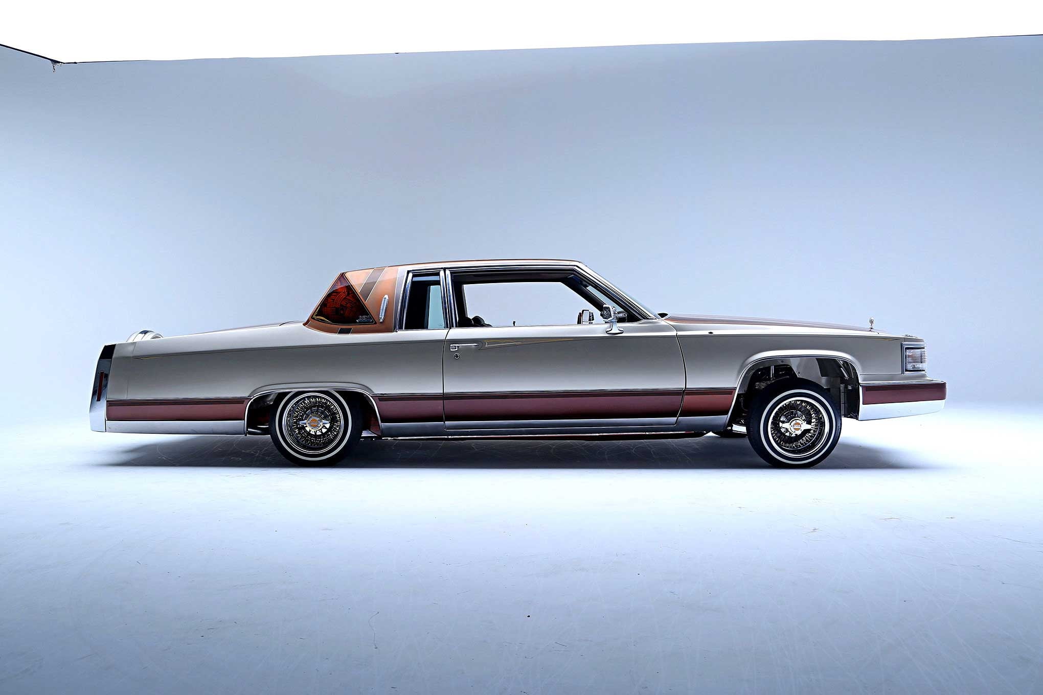Gm, vintage car, full length, side view, day, no people, collectors car, clear sky, luxury, mode of transportation, Caddy, Lowrider, 1981-Cadillac-Coupe-Deville, HD Wallpaper