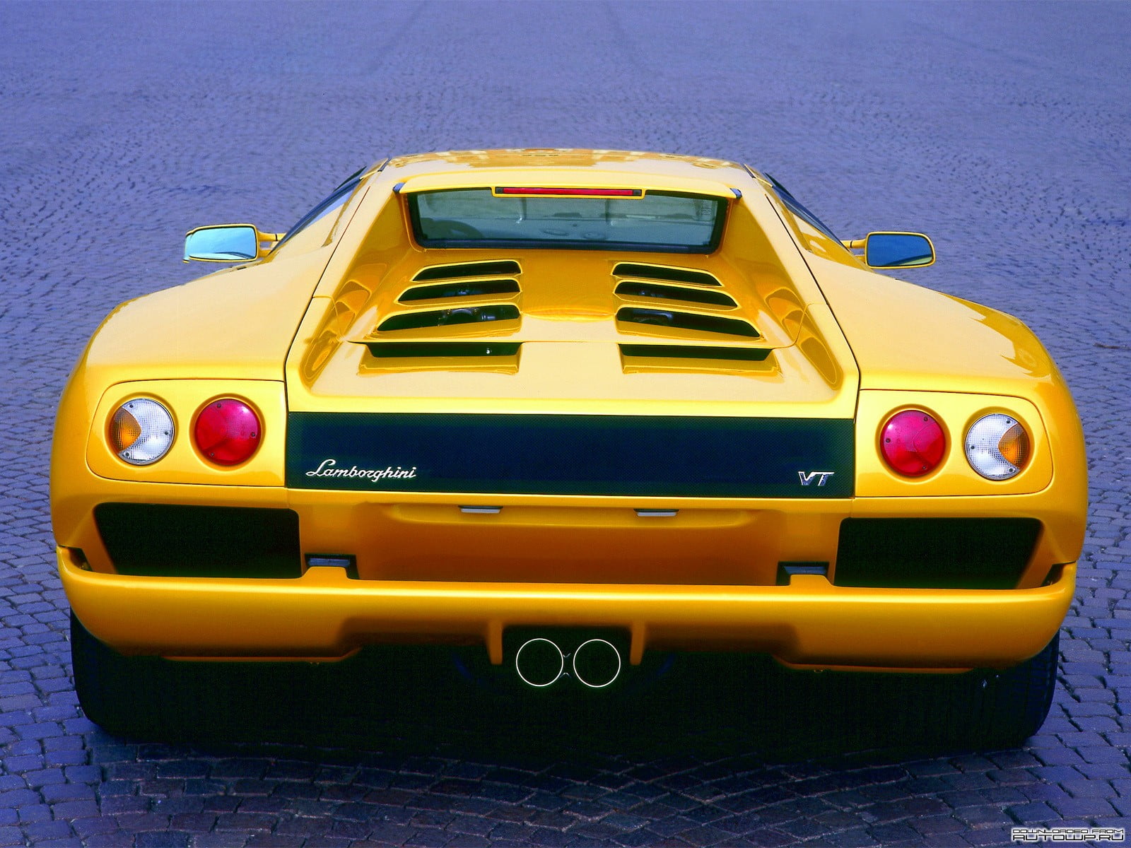 city, Lamborghini Diablo, road, high angle view, 720P, land vehicle, no people, yellow taxi, day, outdoors, car, mode of transportation, motor vehicle, HD Wallpaper