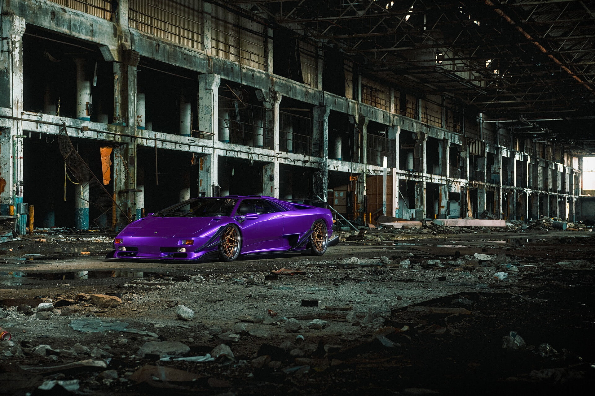 1080P, Purple Car, Lamborghini Diablo, Sport Car, Car, Supercar, Vehicle, Lamborghini, HD Wallpaper