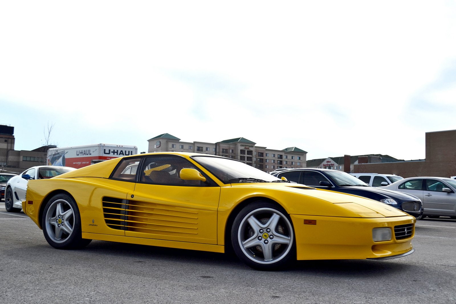 italia, cars, ferrari, testarossa, f512, 720P, jaune, 512, supercars, yellow, HD Wallpaper