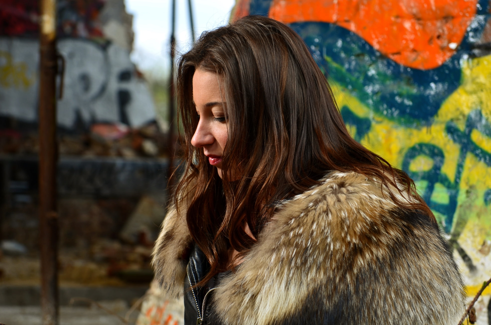 looking, young women, hair, adult, young adult, warm clothing, hairstyle, beauty, Julie Skyhigh, black jackets, women, beautiful woman, 1080P, straight hair, HD Wallpaper