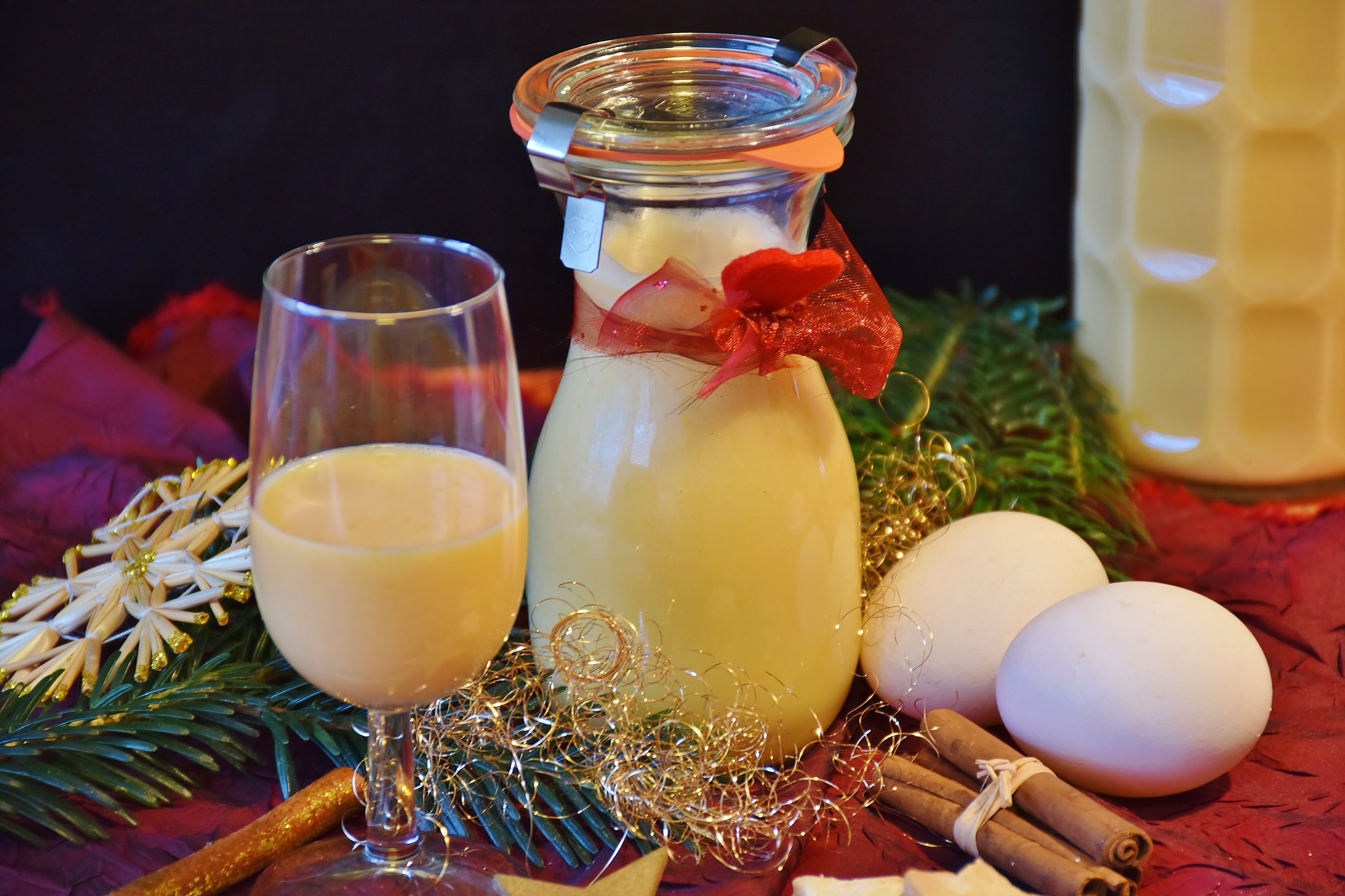 container, glass - material, sweet, advocaat, healthy eating, refreshment, eggs, alcoholic beverage, drinking glass, drink, jar, 5K, glass, two, near, HD Wallpaper
