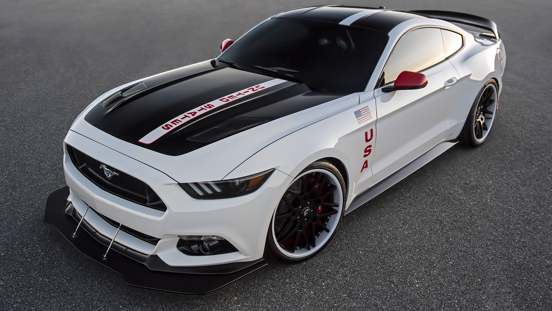 land vehicle, Ford Mustang, competition, sports race, speed, Ford Mustang GT Apollo Edition, car, professional sport, white color, 1080P, motor vehicle, HD Wallpaper