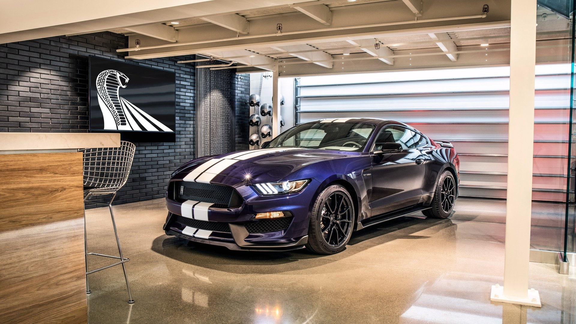 Vehicle, Blue Car, 1080P, Car, Ford Mustang Shelby, Ford, Ford Mustang Shelby GT350, Ford Mustang, Muscle Car, HD Wallpaper