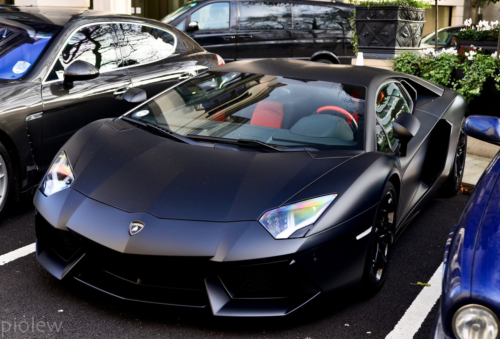 black, supercars, tuning, aventador, 720P, lamborghini, matt, wrapping, lp700, HD Wallpaper