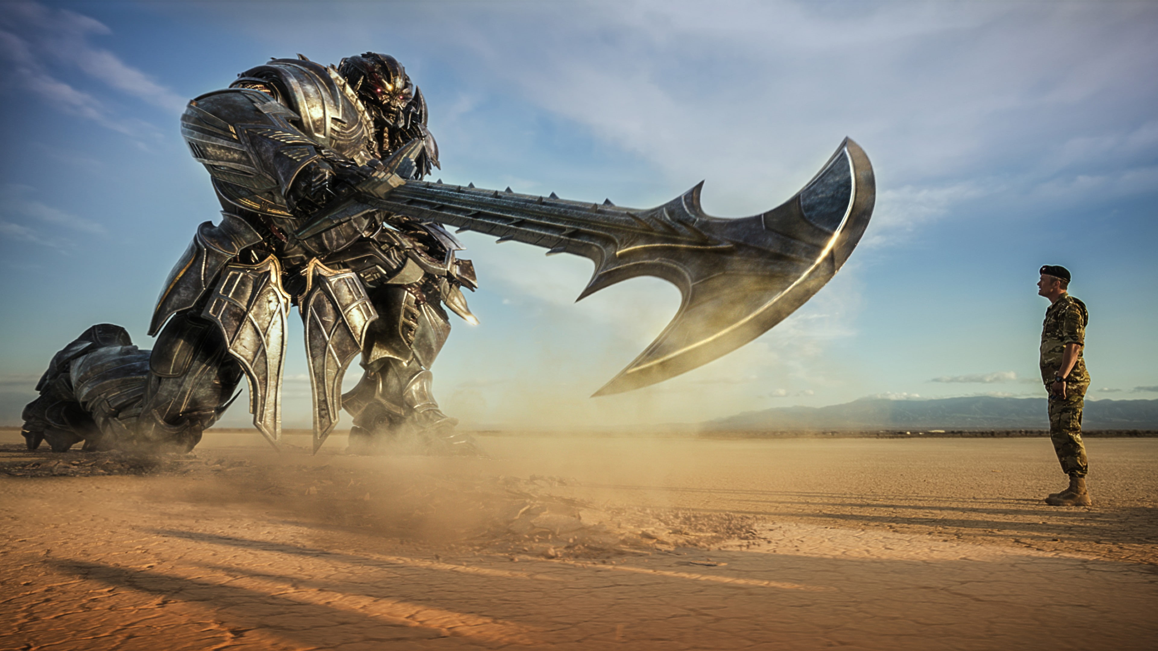 front, man, 4k, Transformers: The Last Knight, camouflage, 4K, robot, suit, Transformers 5, standing, HD Wallpaper