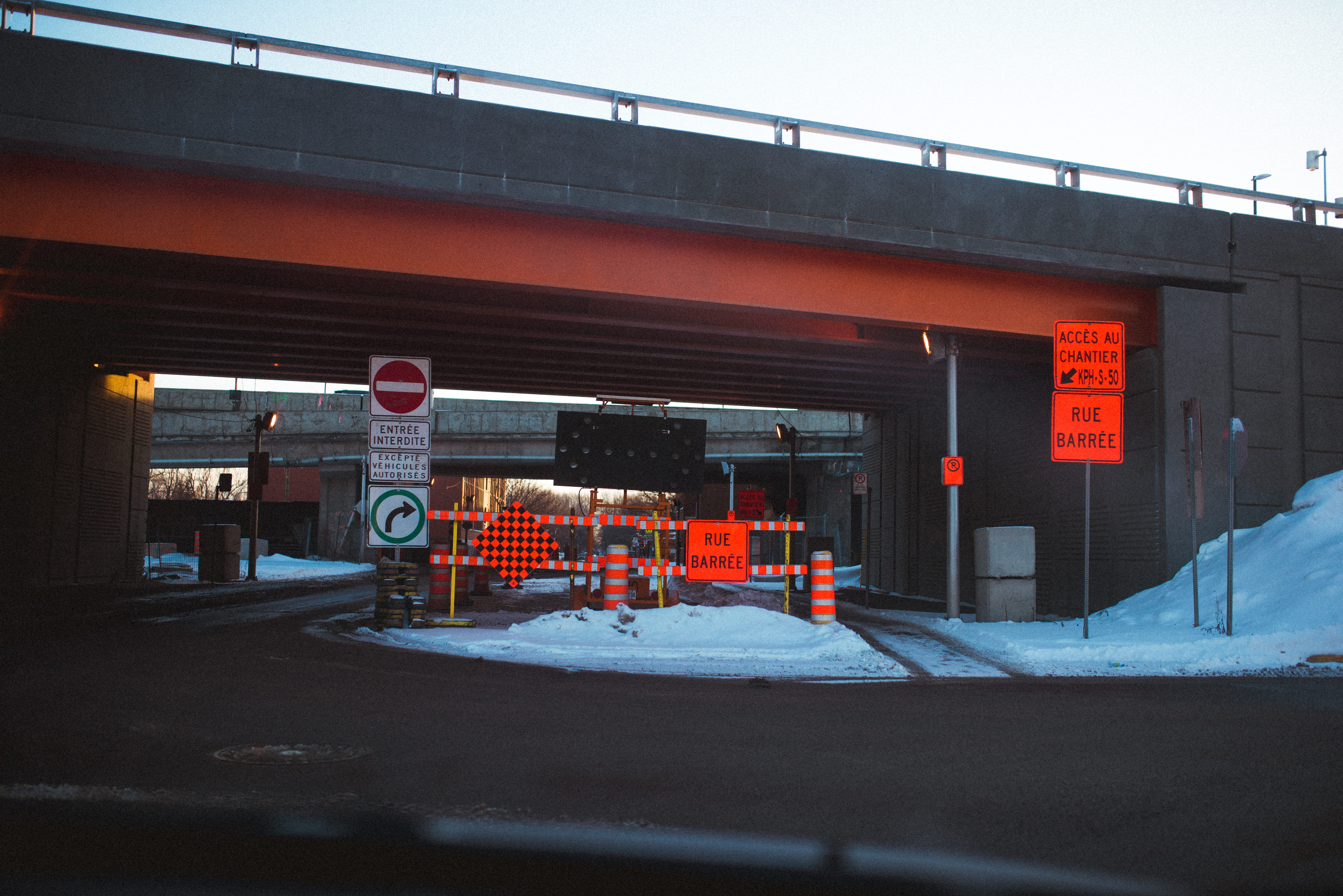 road sign, transportation, industry, canada, construction, traffic, signs, no people, built structure, nature, montreal, building exterior, 5K, street, HD Wallpaper