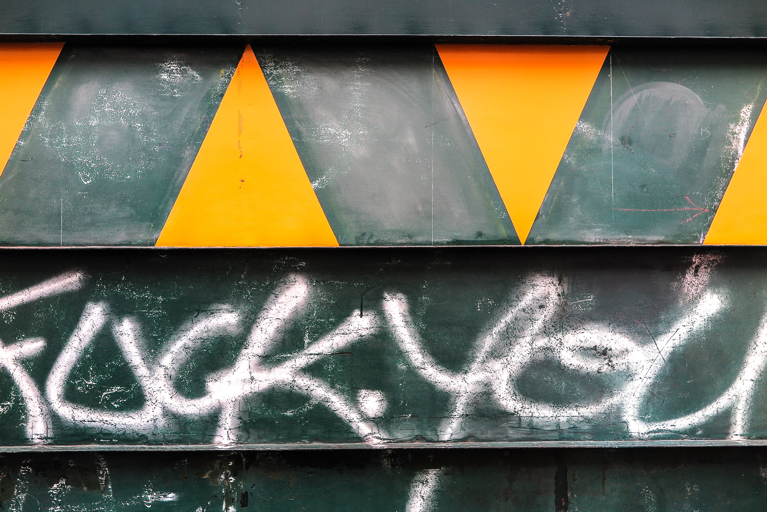 metal, architecture, western script, number, text, words, triangles, hazard, door, warning, day, profanity, background, water, outdoors, graffiti, information, HD Wallpaper