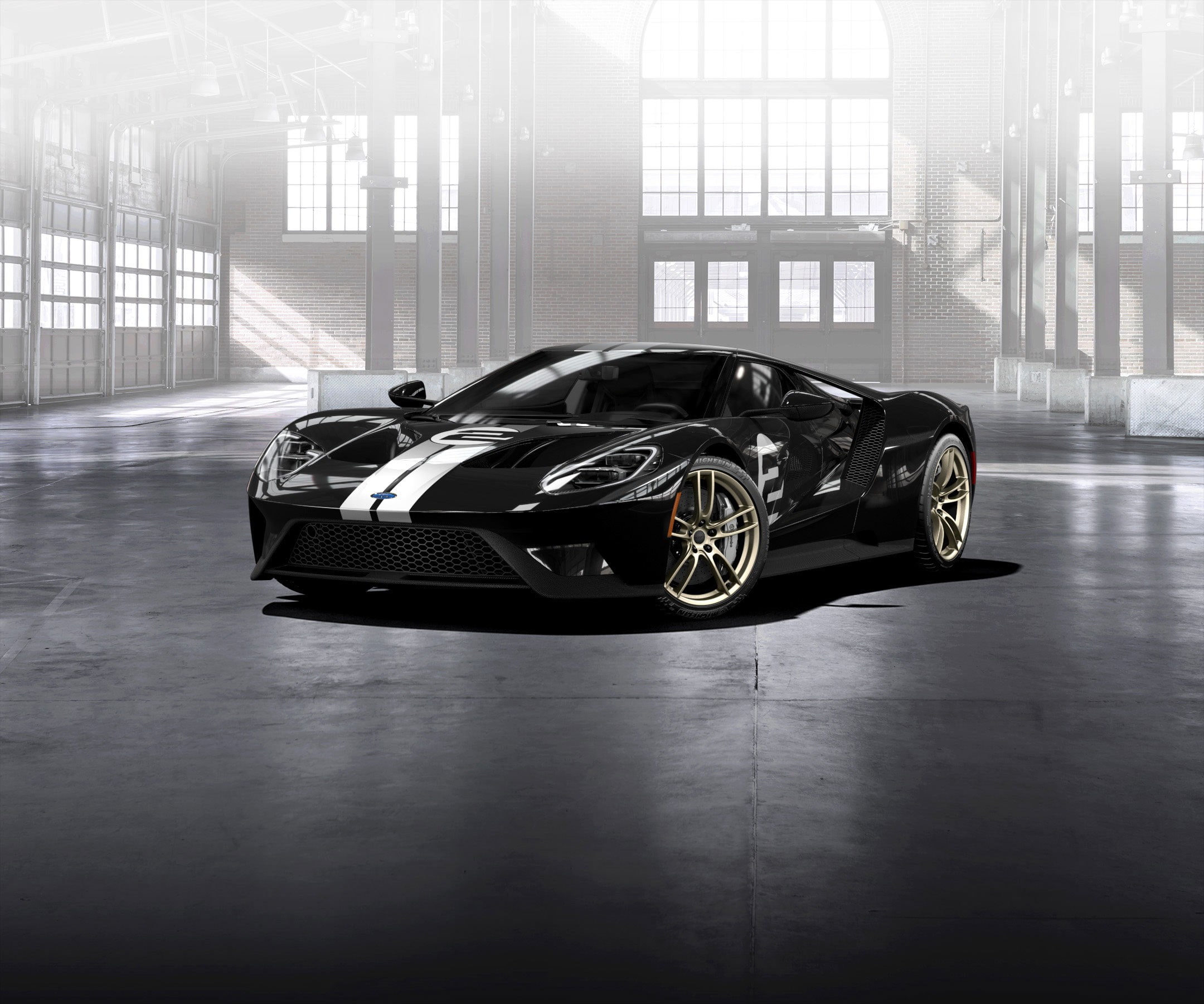 Ford USA, 1080P, supercars, Ford GT, sports car, monochrome, car, HD Wallpaper