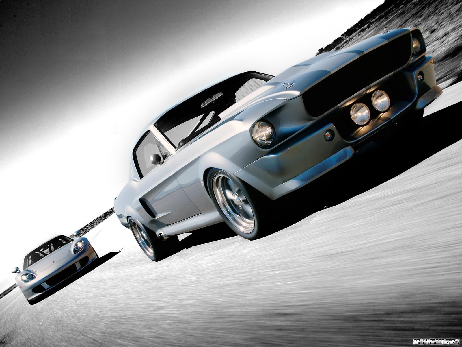 retro styled, luxury, 720P, mode of transportation, transportation, high angle view, silver colored, wealth, shiny, motor vehicle, Shelby GT, indoors, HD Wallpaper