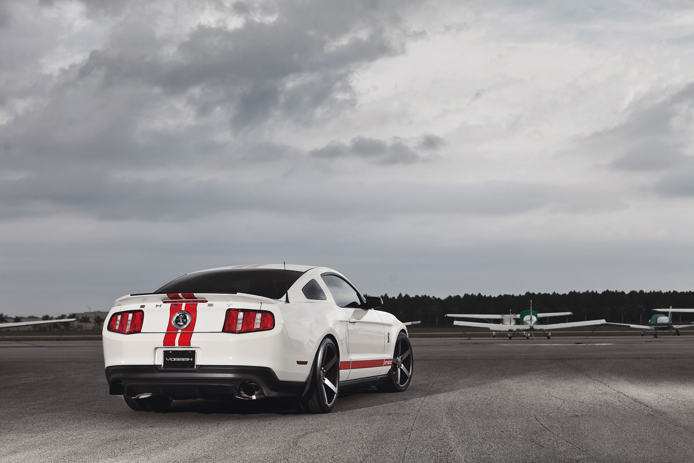 1080P, white cars, Shelby GT, Shelby, vehicle, tuning, Ford Mustang, Ford, HD Wallpaper