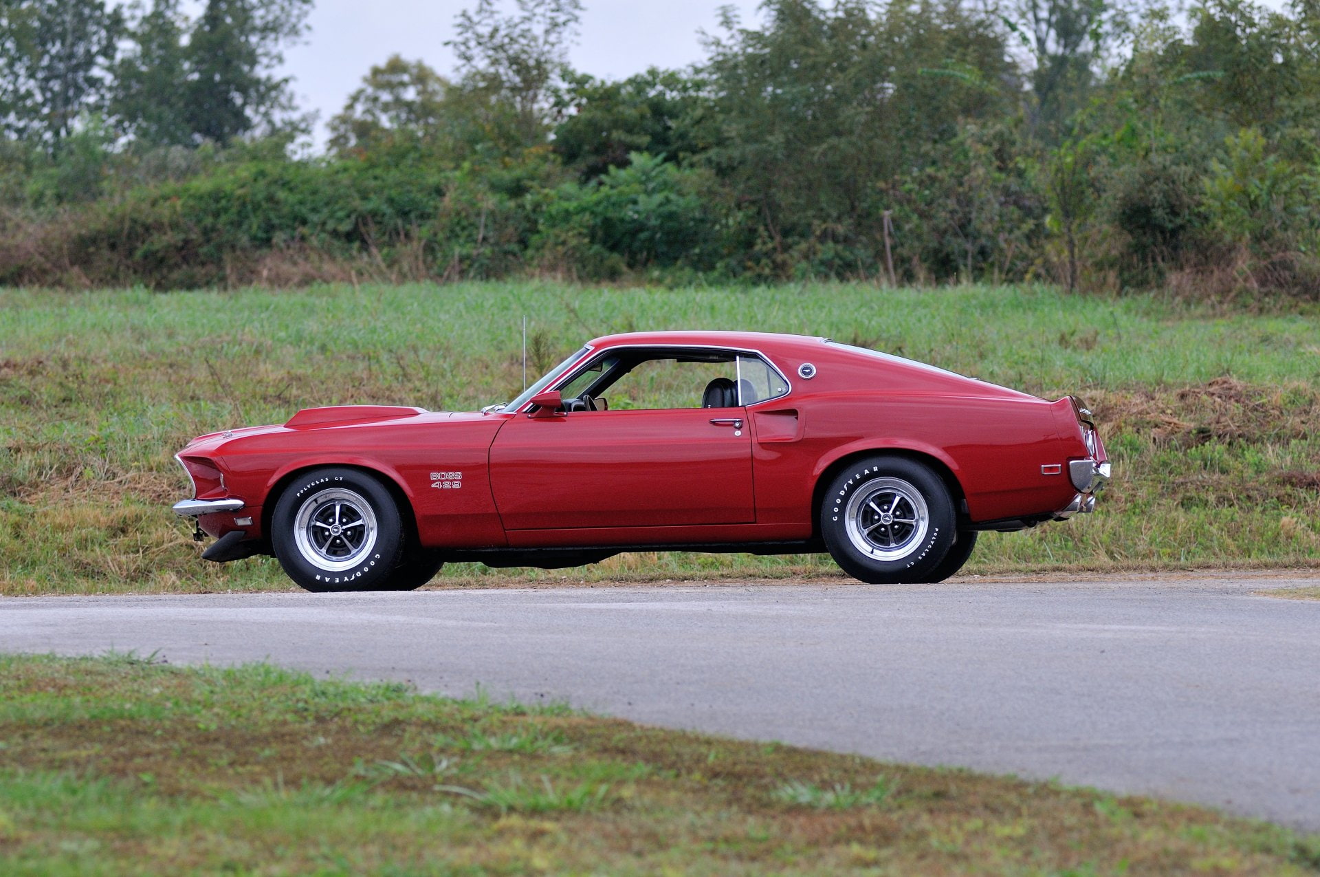 Fastback, Ford Mustang Boss 429, 1080P, Car, Red Car, Ford, Muscle Car, HD Wallpaper