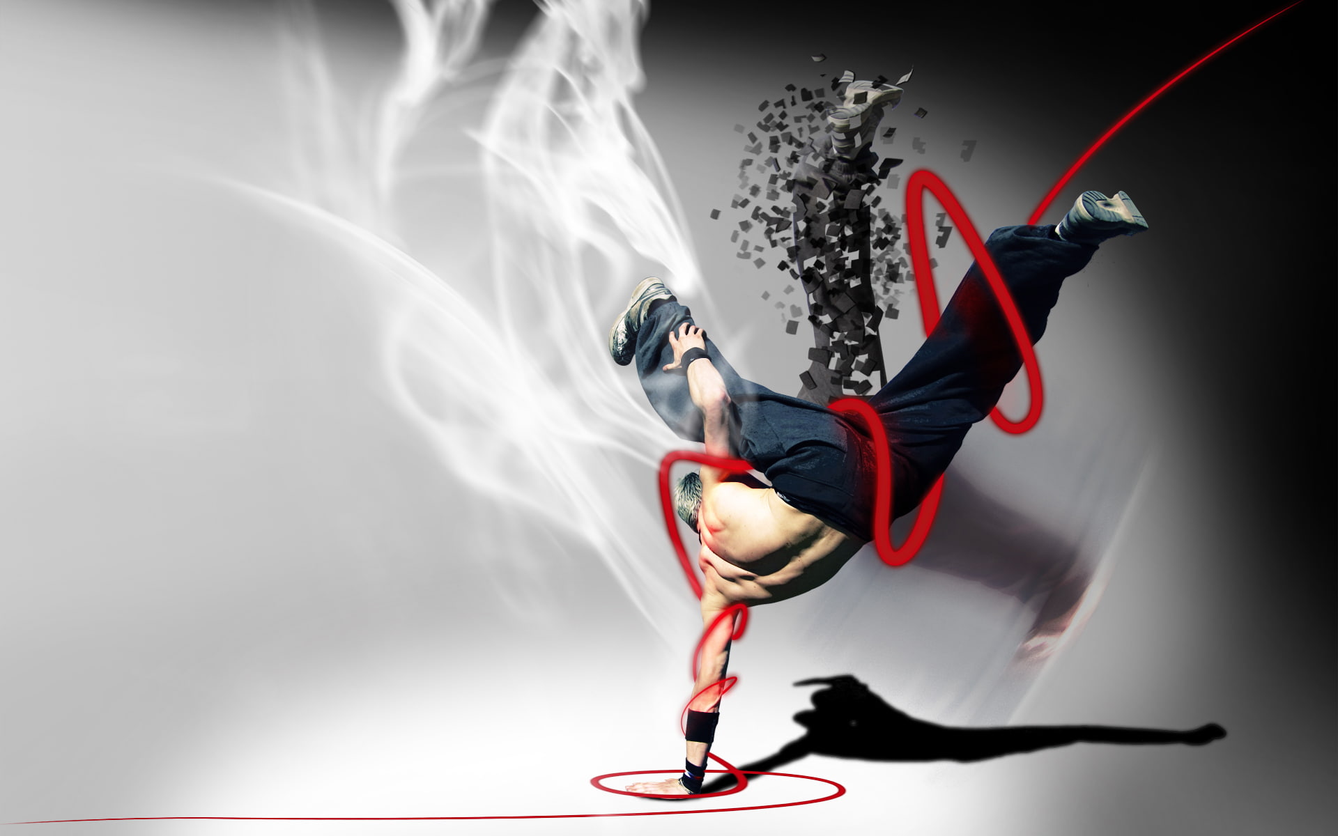 1080P, creative, man, dance, handstand, design, illustration, music, HD Wallpaper