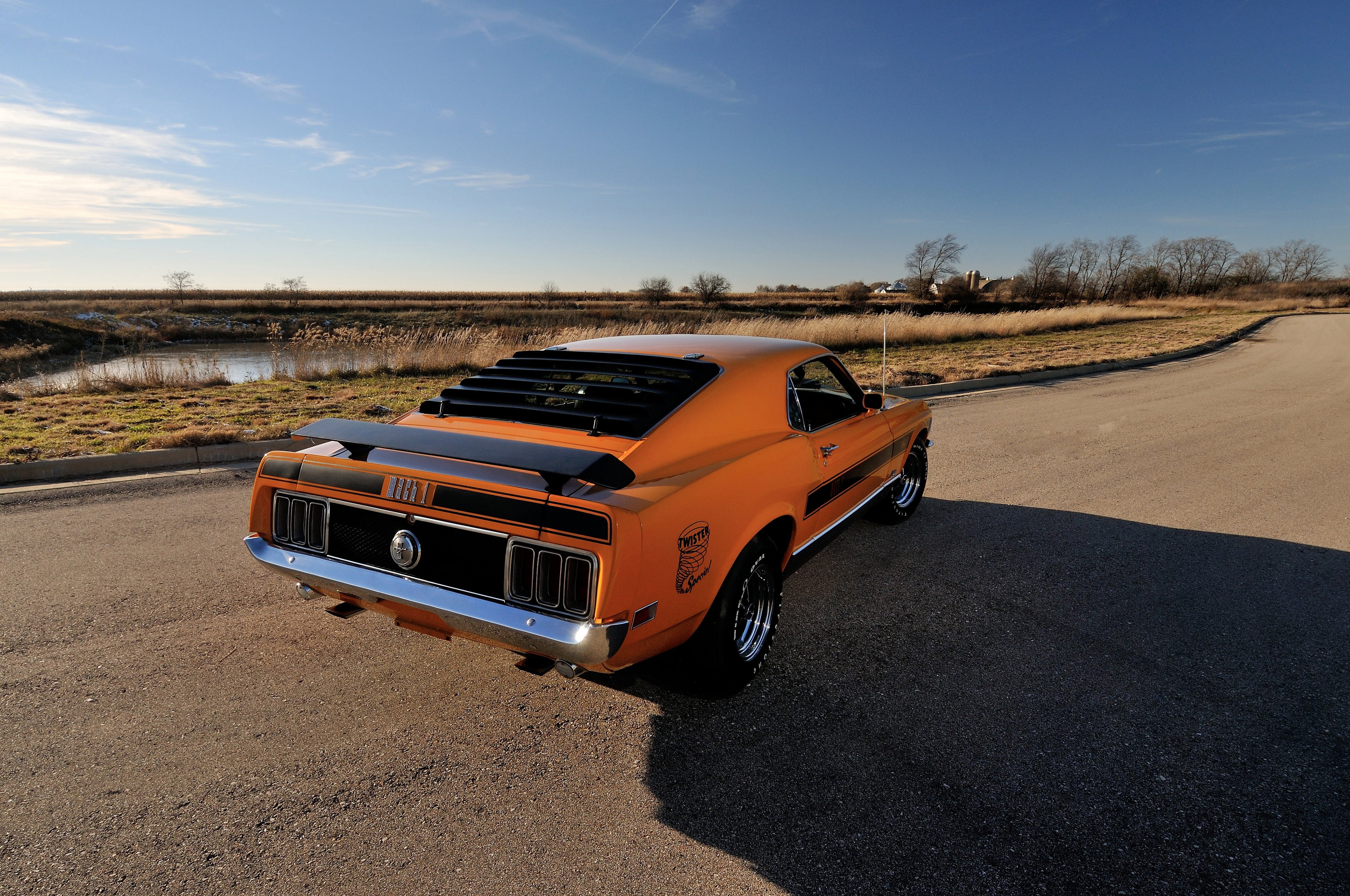 classic, cobra, ford, 428, mach-1, jet, mustang, super, 1970, 4K, twister, muscle, HD Wallpaper