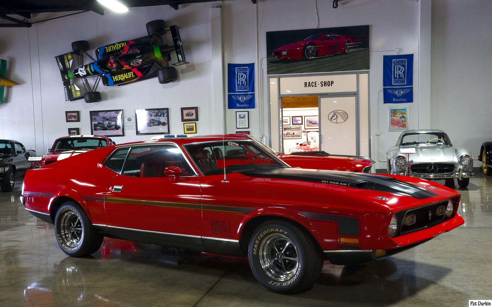 Classic Car, Ford, Ford Mustang Mach 1, Muscle Car, Red Car, 720P, HD Wallpaper