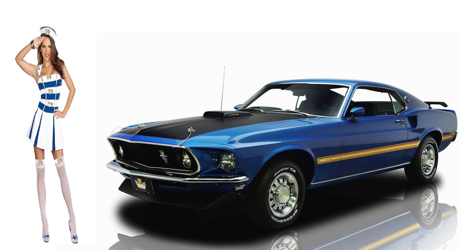 adult, 720P, ford mustang mach 1, travel, fashion, transportation, car, standing, one person, luxury, leisure activity, full length, land vehicle, childhood, HD Wallpaper