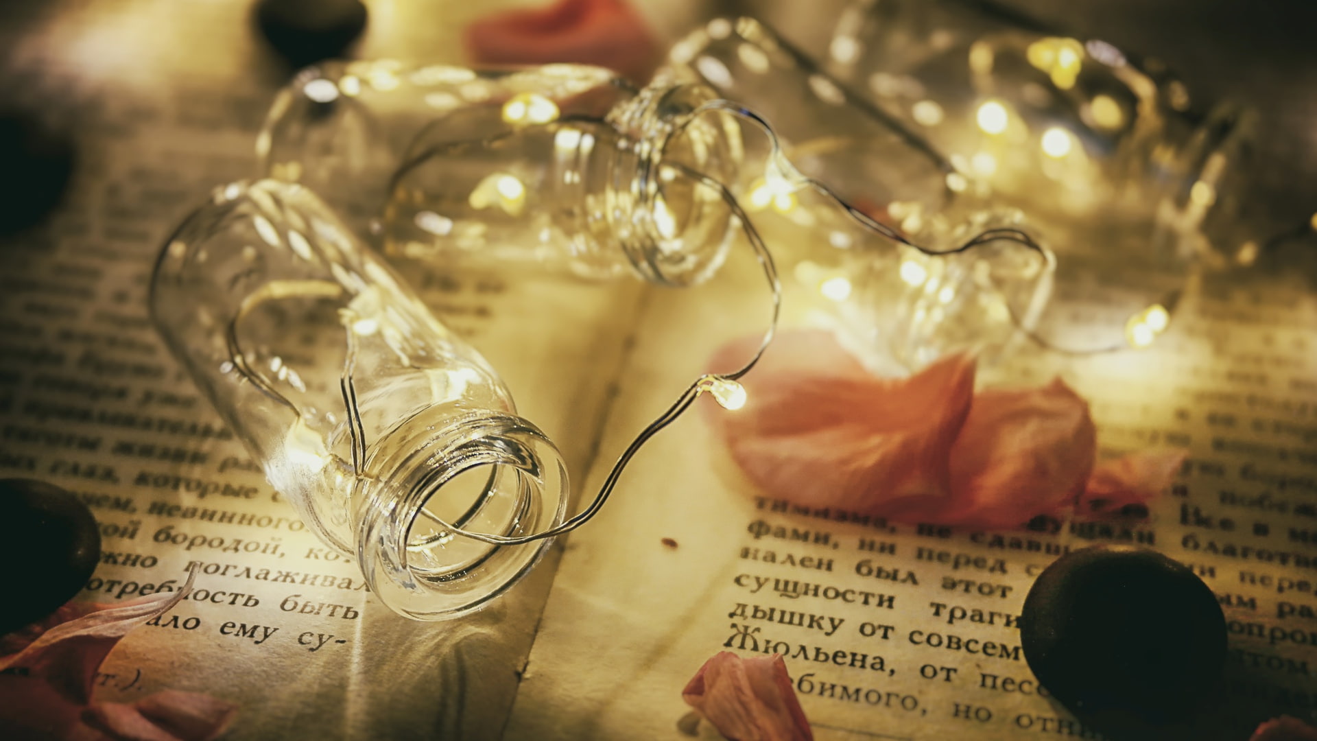 selective focus, 1080P, Cyrillic, still life, petals, wine, macro, glass - material, refreshment, indoors, food and drink, no people, paper, drink, text, HD Wallpaper