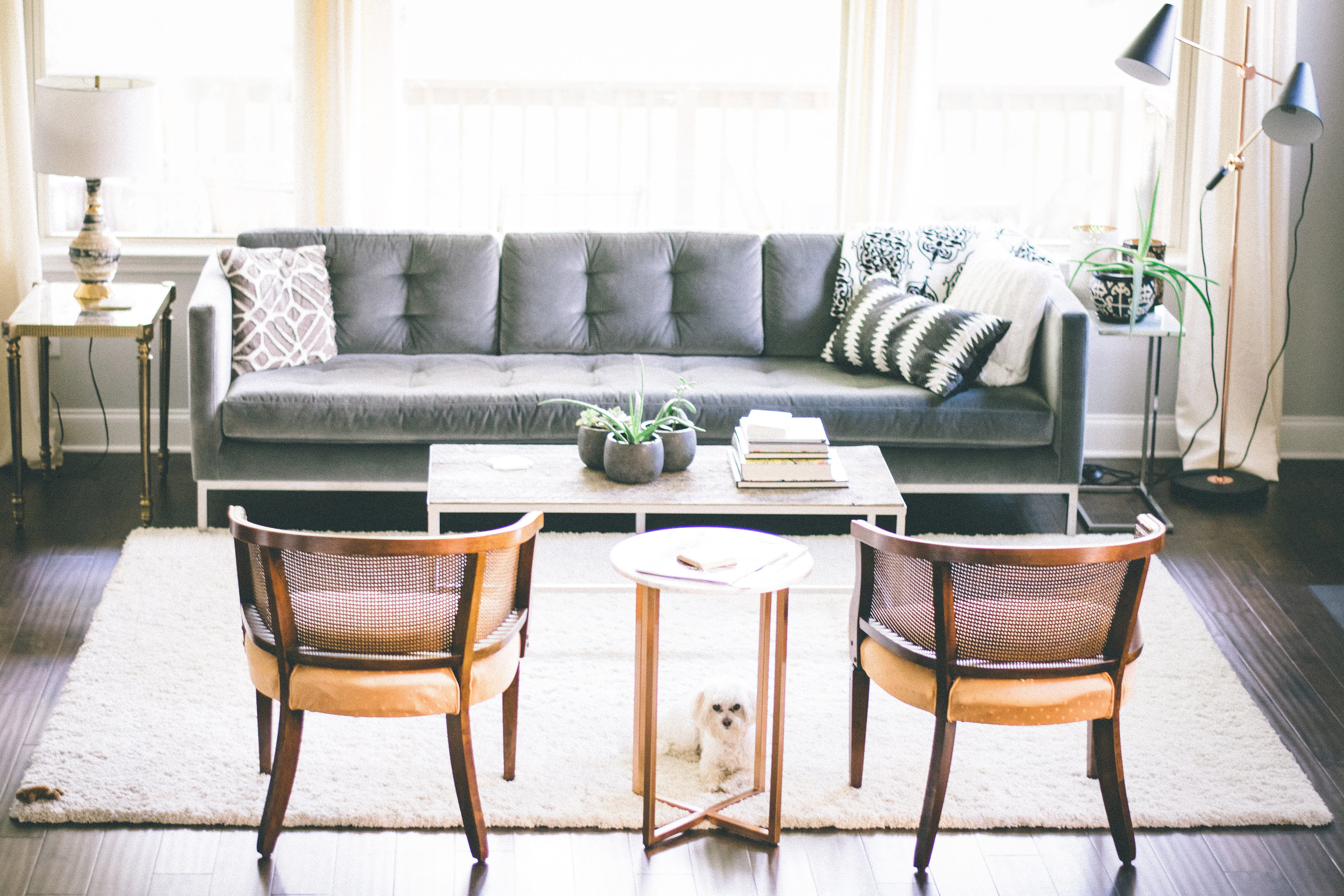 luxury, interior, table, interior Design, architecture, no people, couch, flooring, side table, living, room, sofa, floor, domestic room, various, day, HD Wallpaper