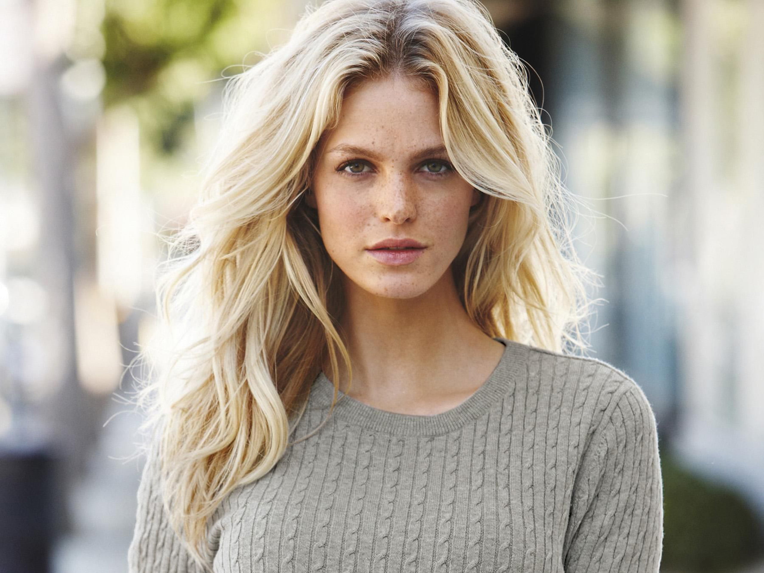 carefree, standing, day, cardigan sweater, s, looking At Camera, human Face, attractive Female, portrait, content, erin heatherton, beautiful Woman, one Woman Only, HD Wallpaper